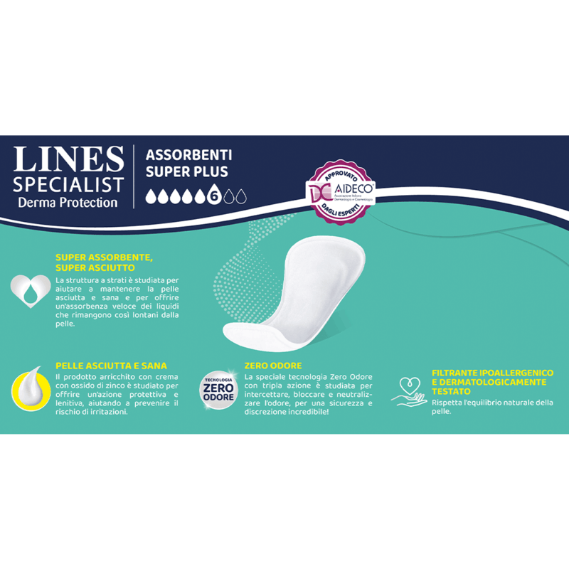 Assorbenti Sagomati Derma Protection Unisex Super Plus