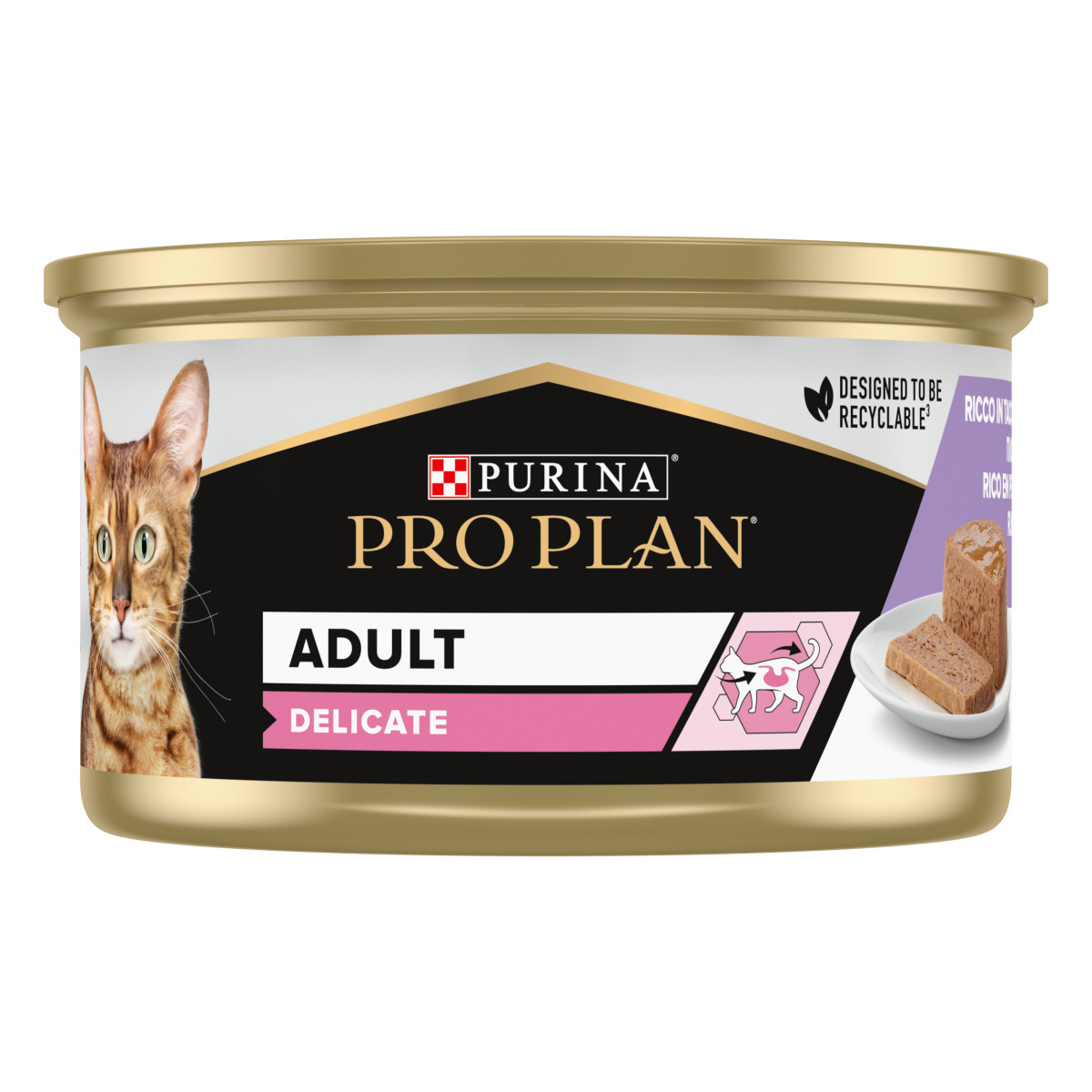 Pro Plan Gatto Delicate Mousse con Tacchino Lattina 85g

