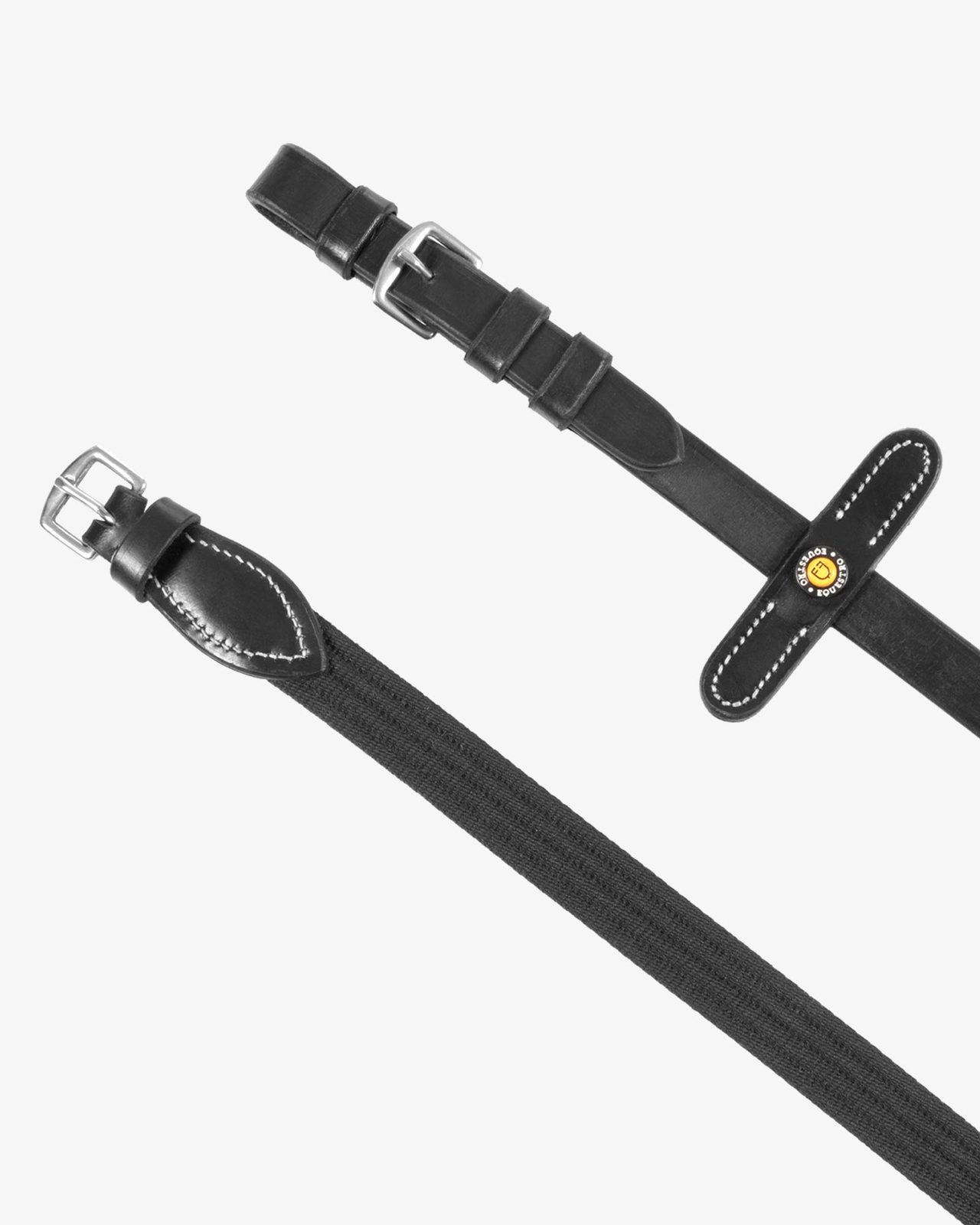 Sioux Leather Reins with Webbing Strap