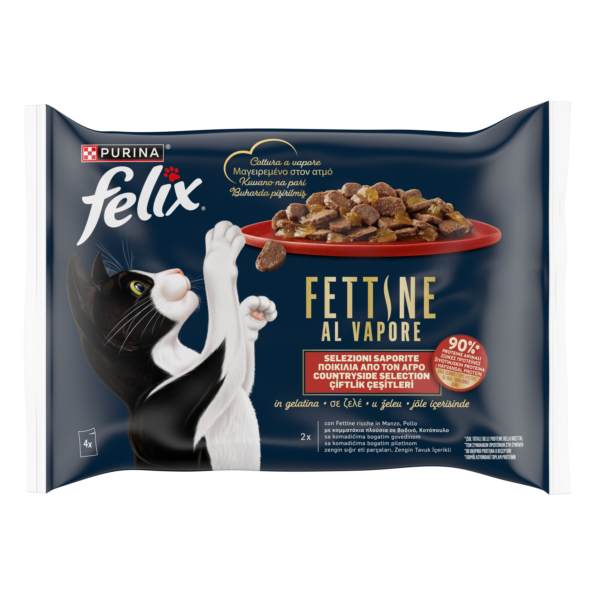 FELIX® Fettine al Vapore Manzo Pollo 4x80g