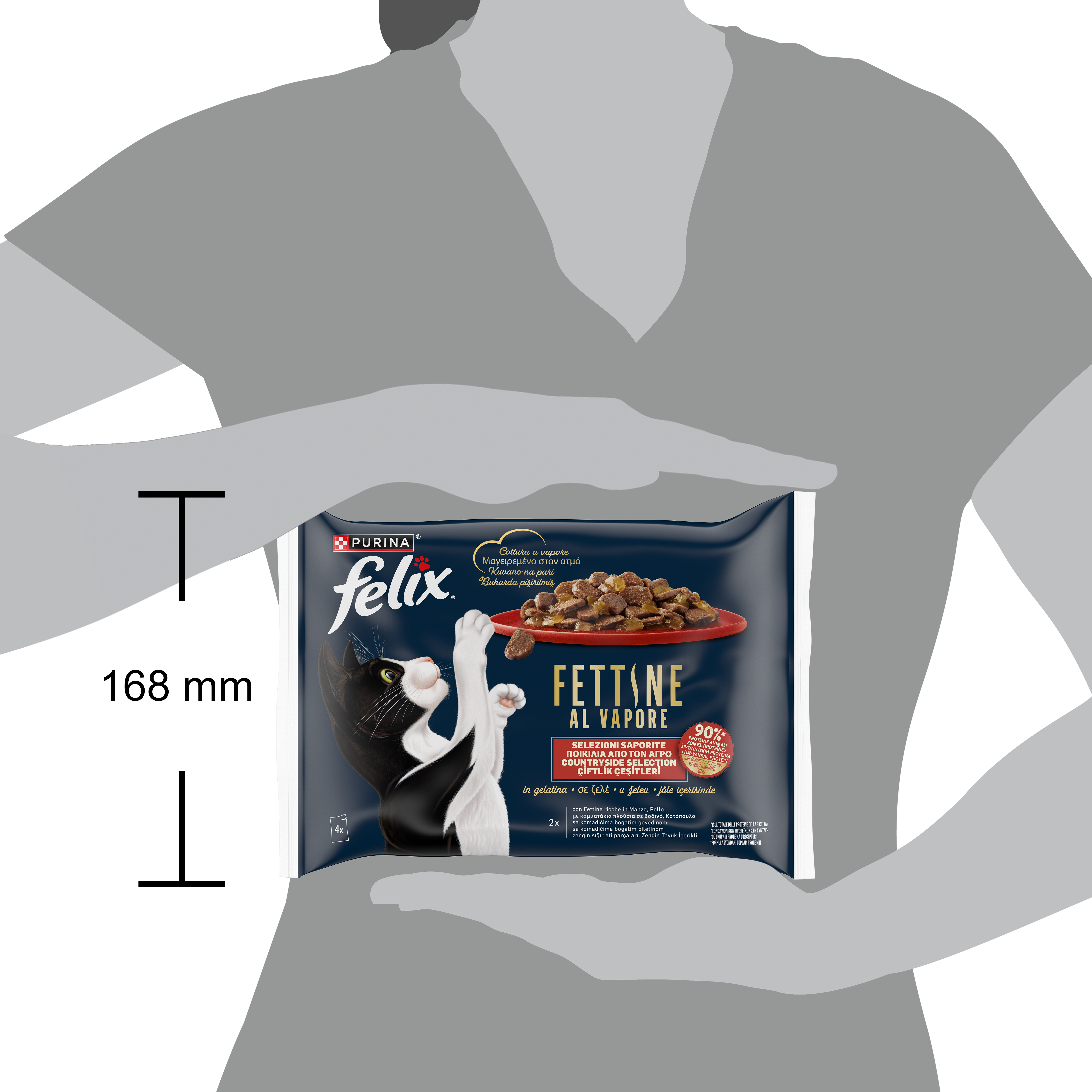 FELIX® Fettine al Vapore Manzo Pollo 4x80g