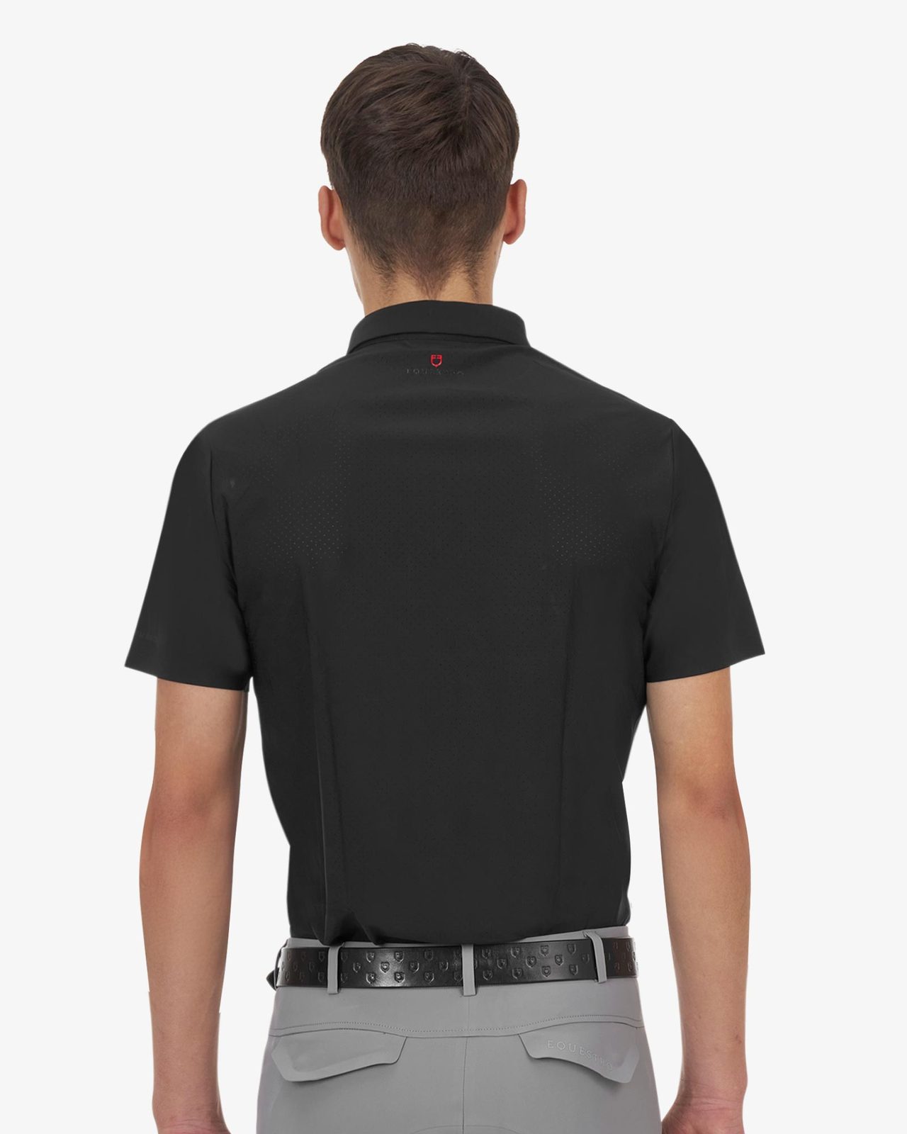 Polo allenamento uomo Equestro Ridertechnology maniche corte e zip