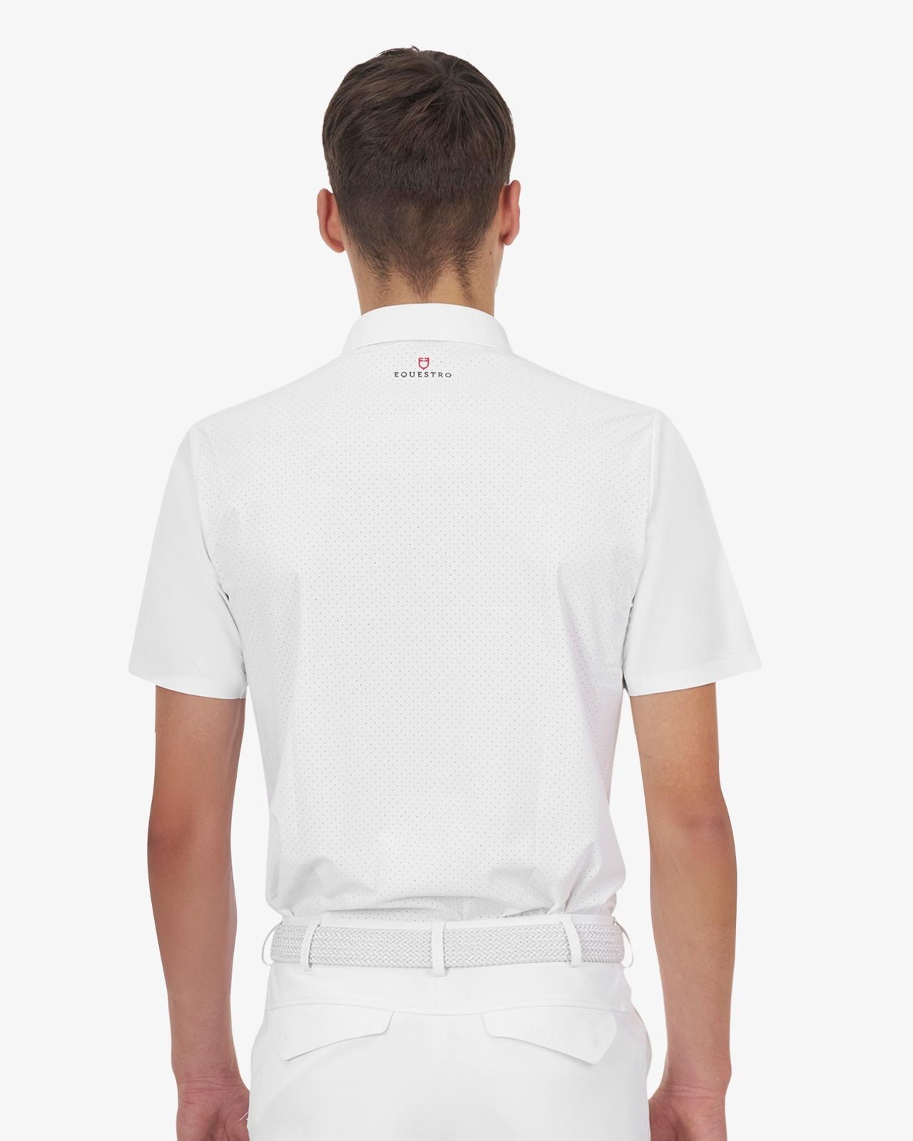Polo concorso uomo Equestro Ridertechnology manica corta bottoni