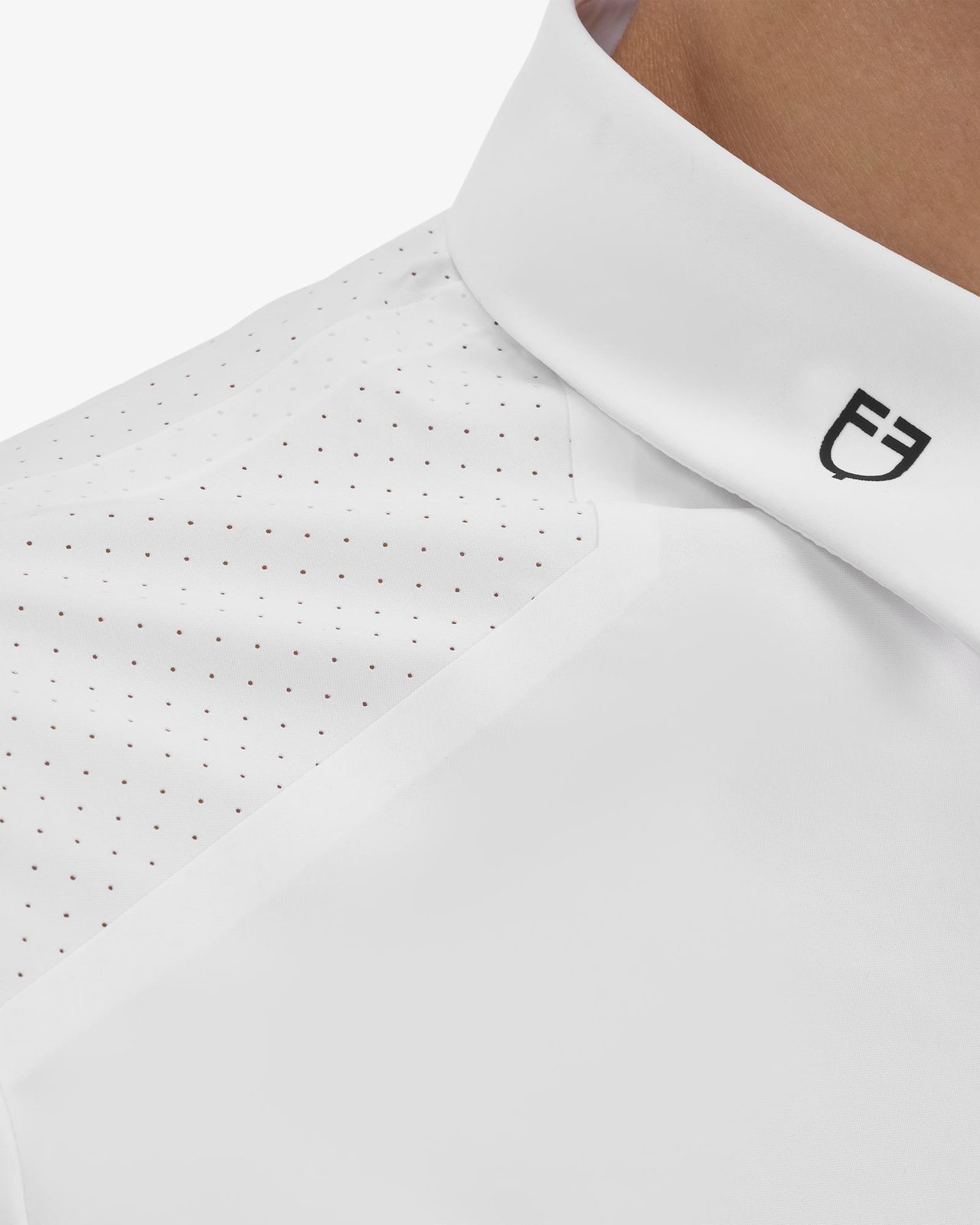 Polo concorso uomo Equestro Ridertechnology manica corta bottoni
