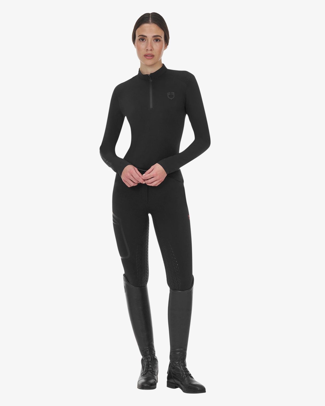Pantalone slim fit donna Equestro Ridertechnology full grip