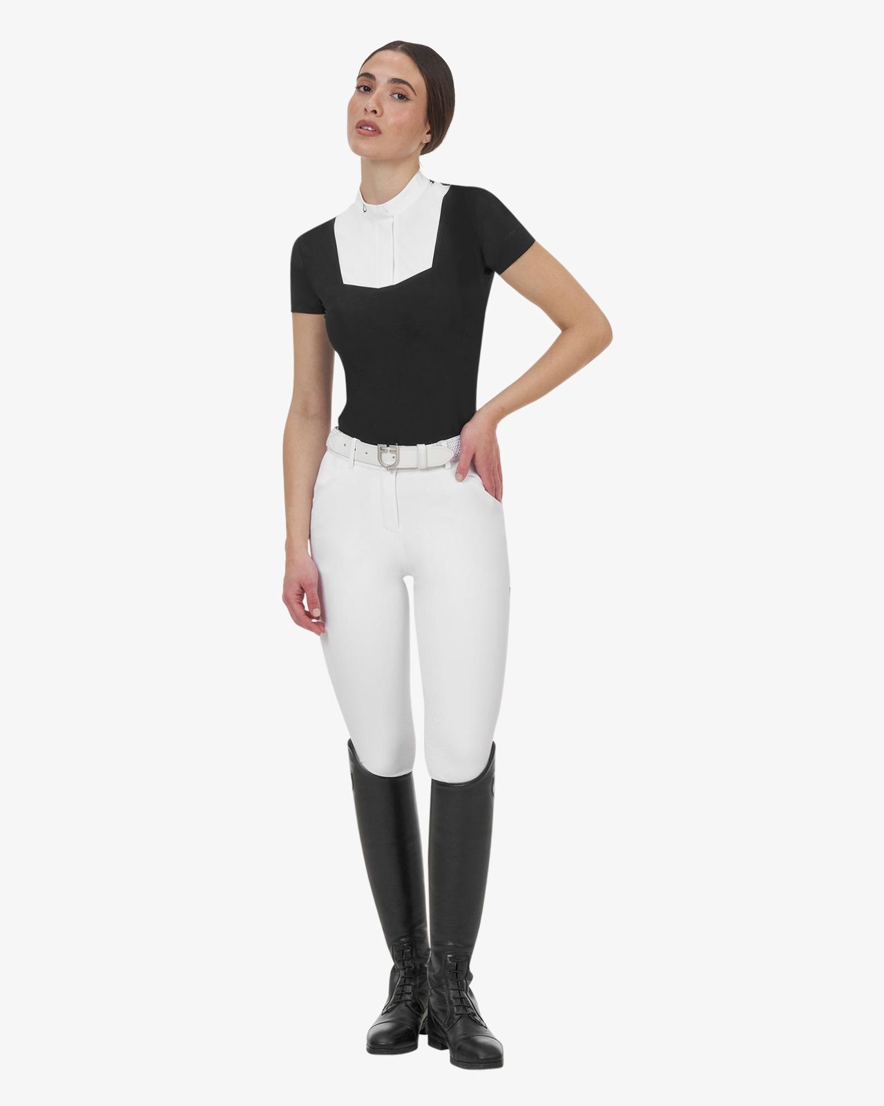 Polo concorso donna Equestro Ridertechnology manica corta