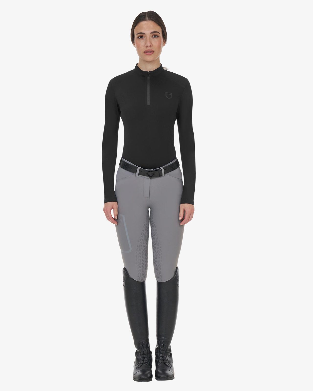 Pantalone slim fit donna Equestro Ridertechnology full grip