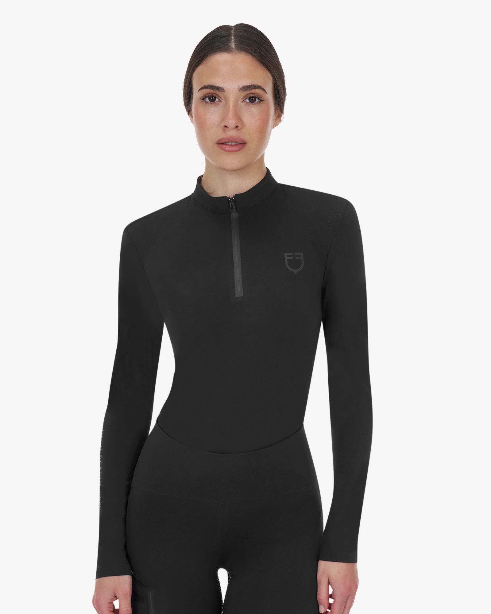Polo training donna Equestro Ridertechnology manica lunga e zip