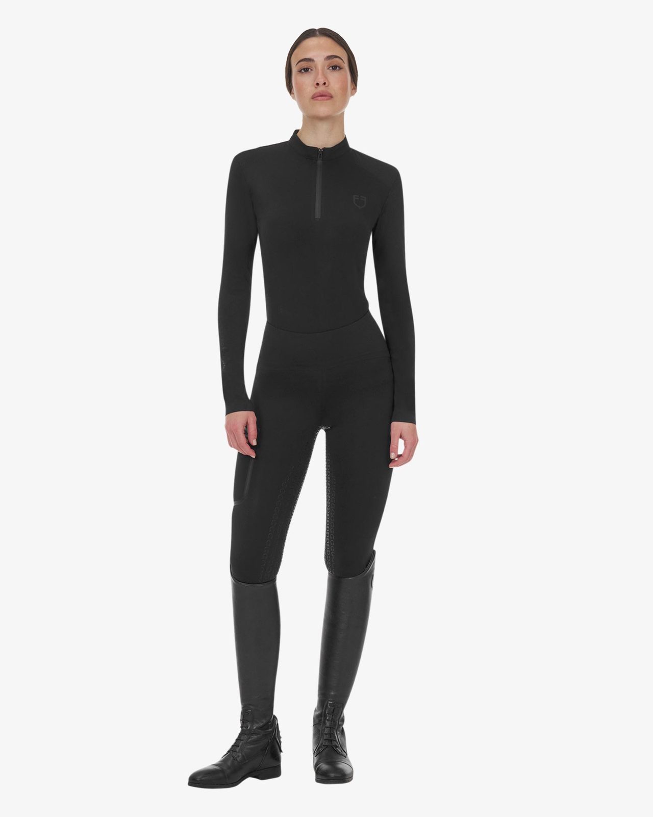 Polo training donna Equestro Ridertechnology manica lunga e zip