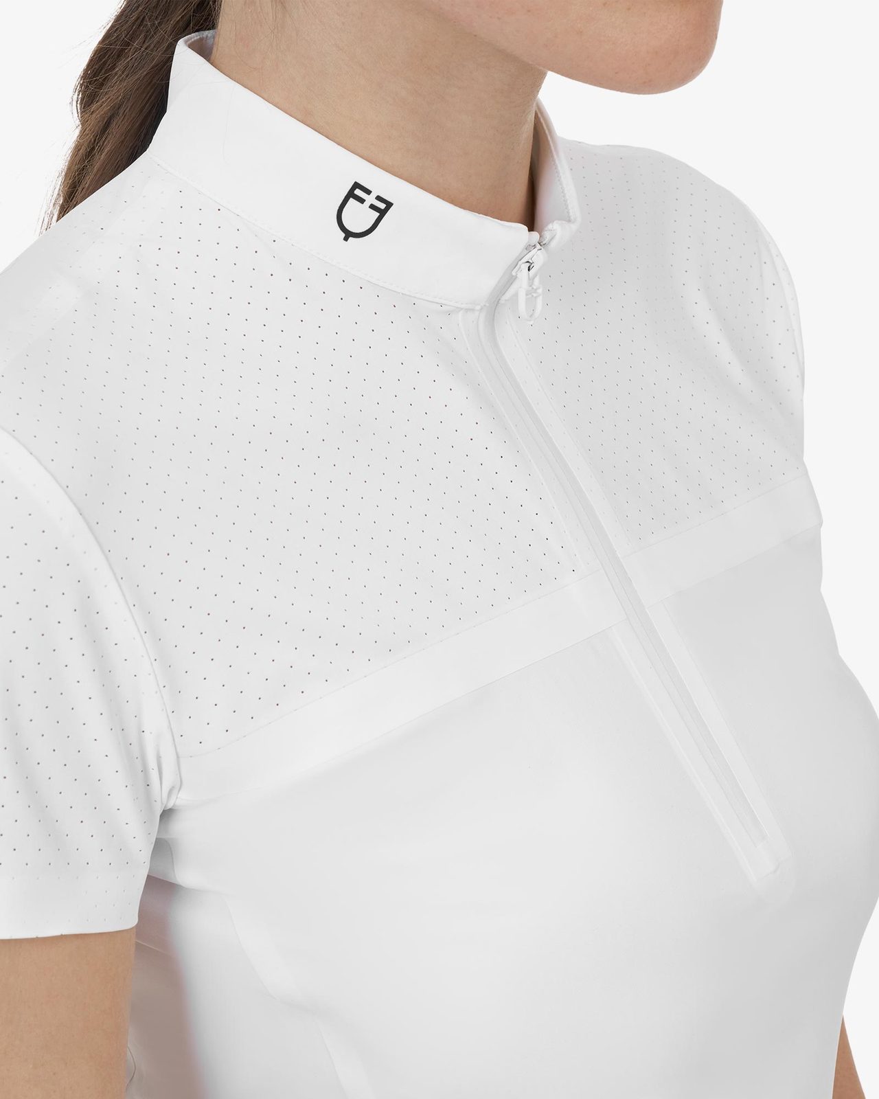 Polo concorso donna Equestro Ridertechnology tessuto traforato