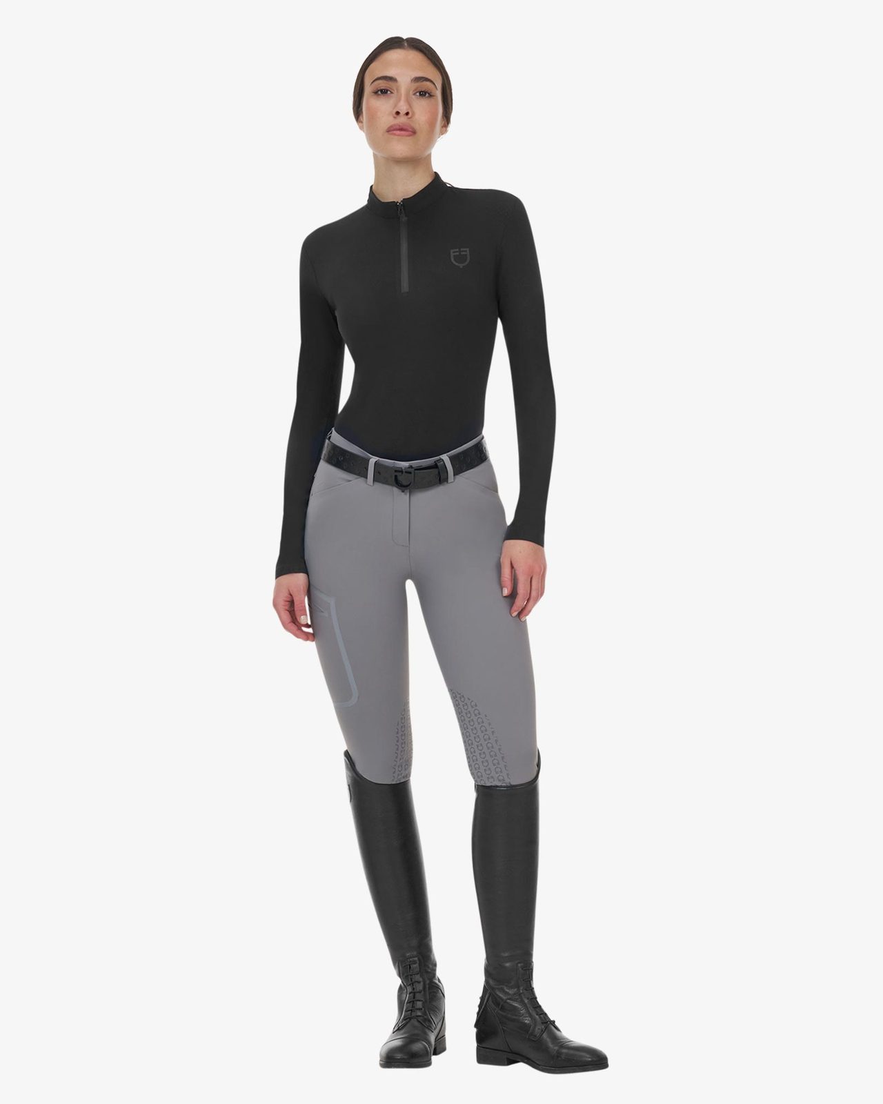 Pantalone slim fit donna Equestro Ridertechnology cuciture termosaldate