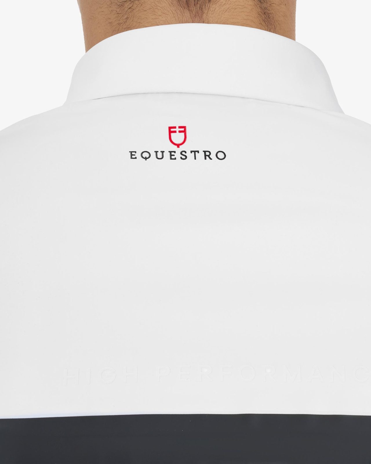 Polo concorso uomo Equestro Ridertechnology manica corta e zip