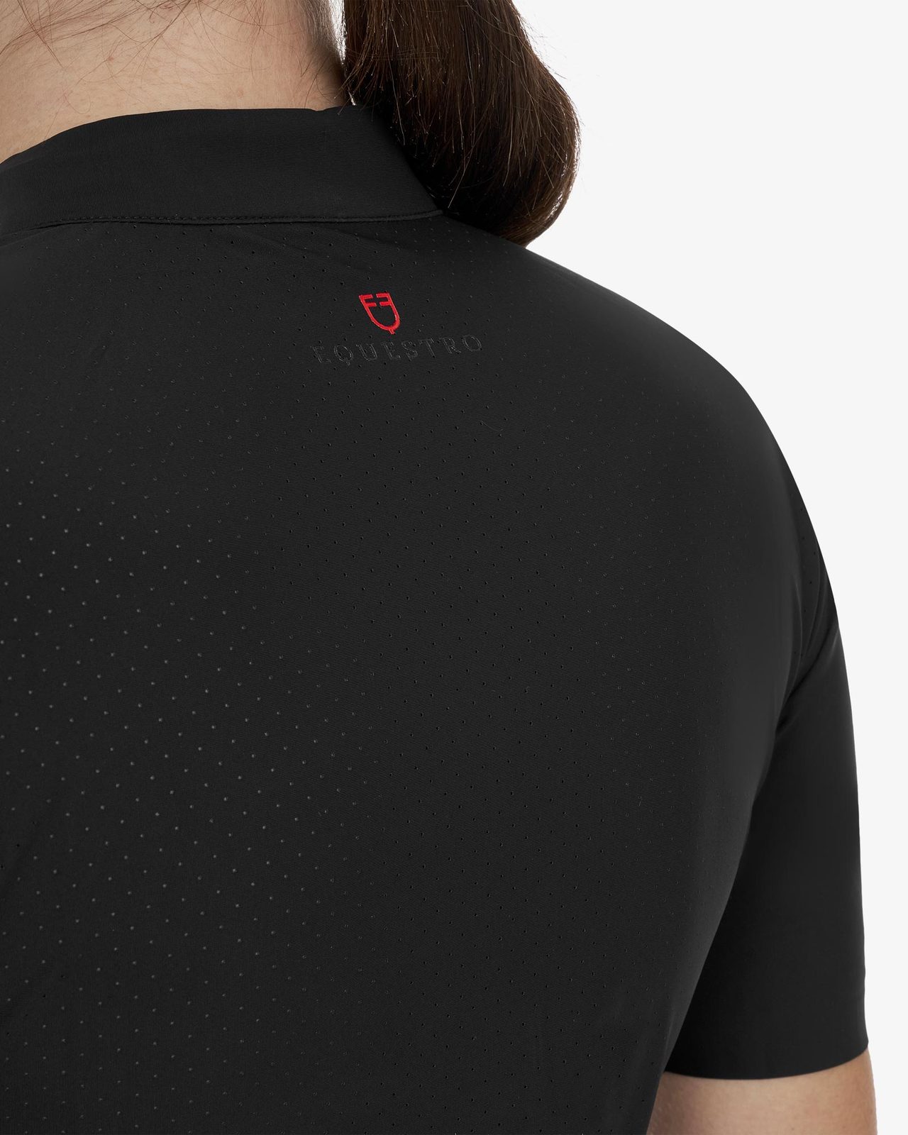 Polo training donna Equestro Ridertechnology manica corta e zip