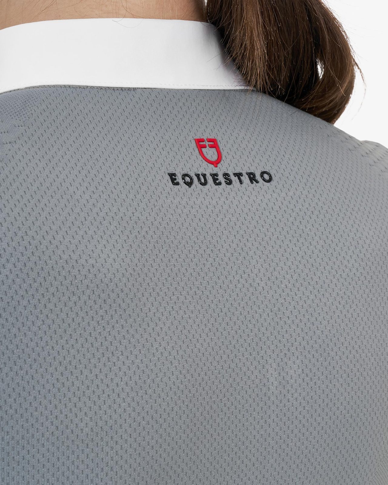 Polo concorso donna Equestro Ridertechnology manica lunga e zip