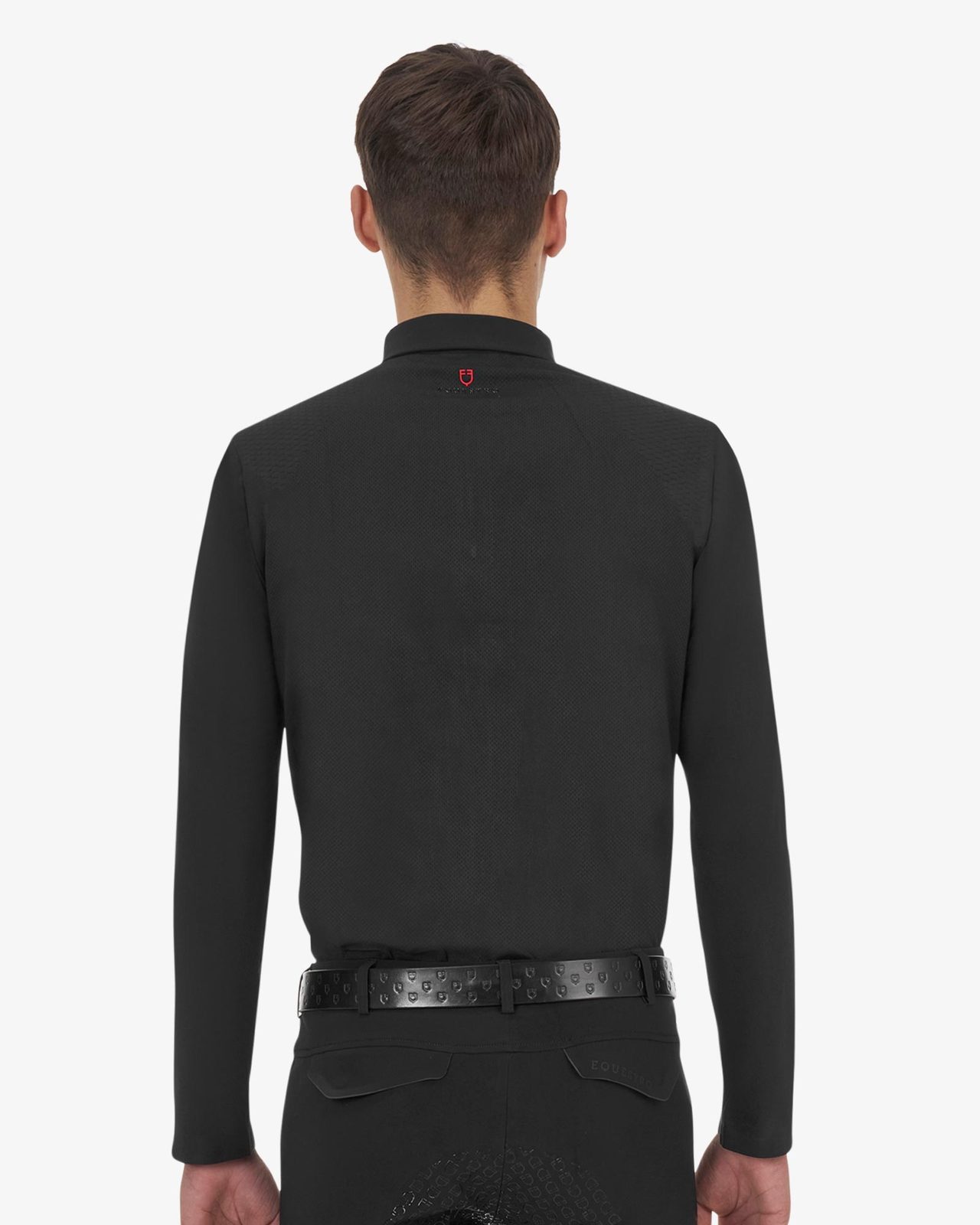 Polo training uomo Equestro Ridertechnology manica lunga e zip