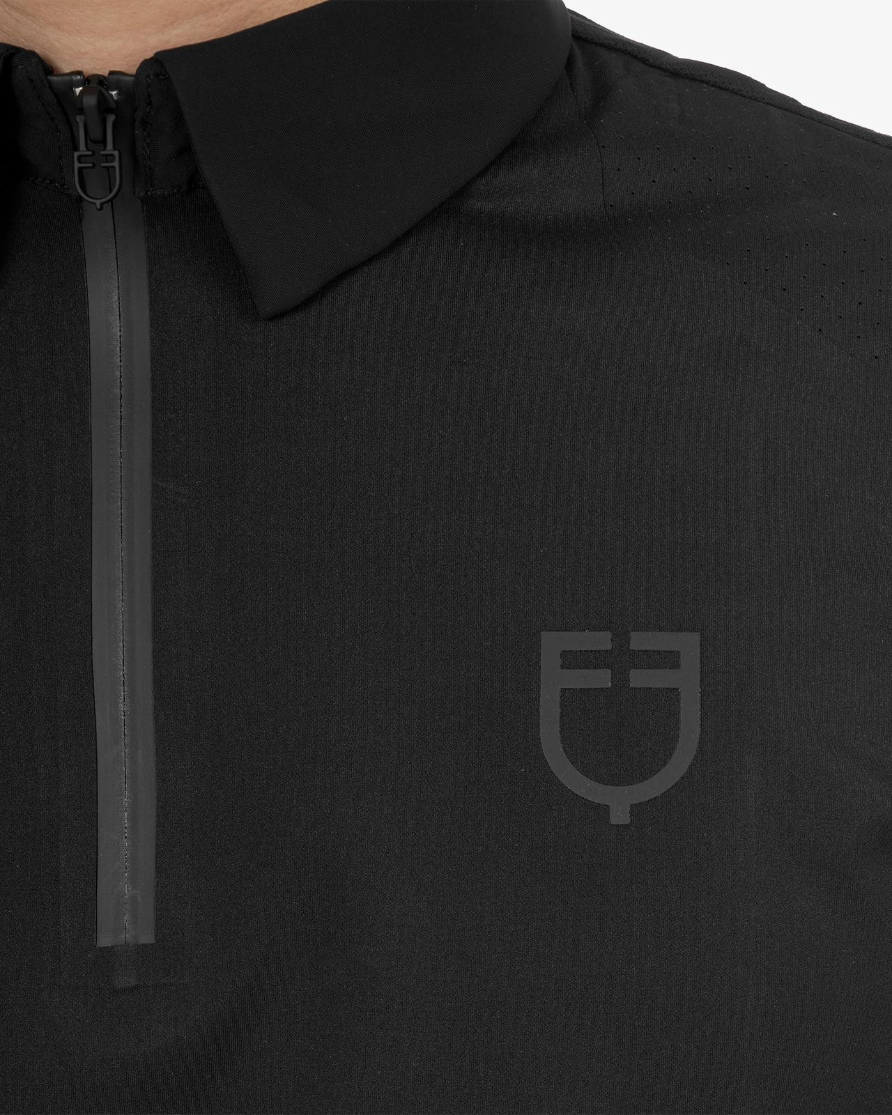 Polo training uomo Equestro Ridertechnology manica lunga e zip