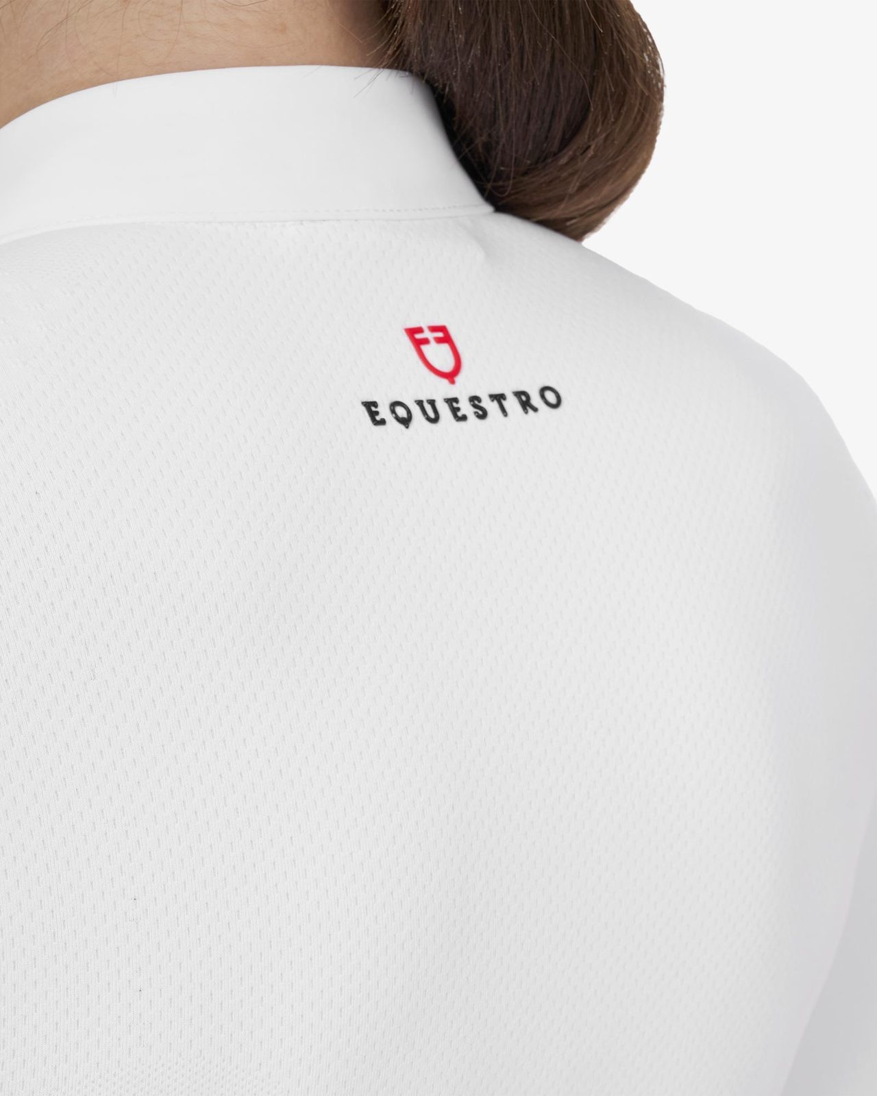 Polo concorso donna Equestro Ridertechnology manica lunga e zip