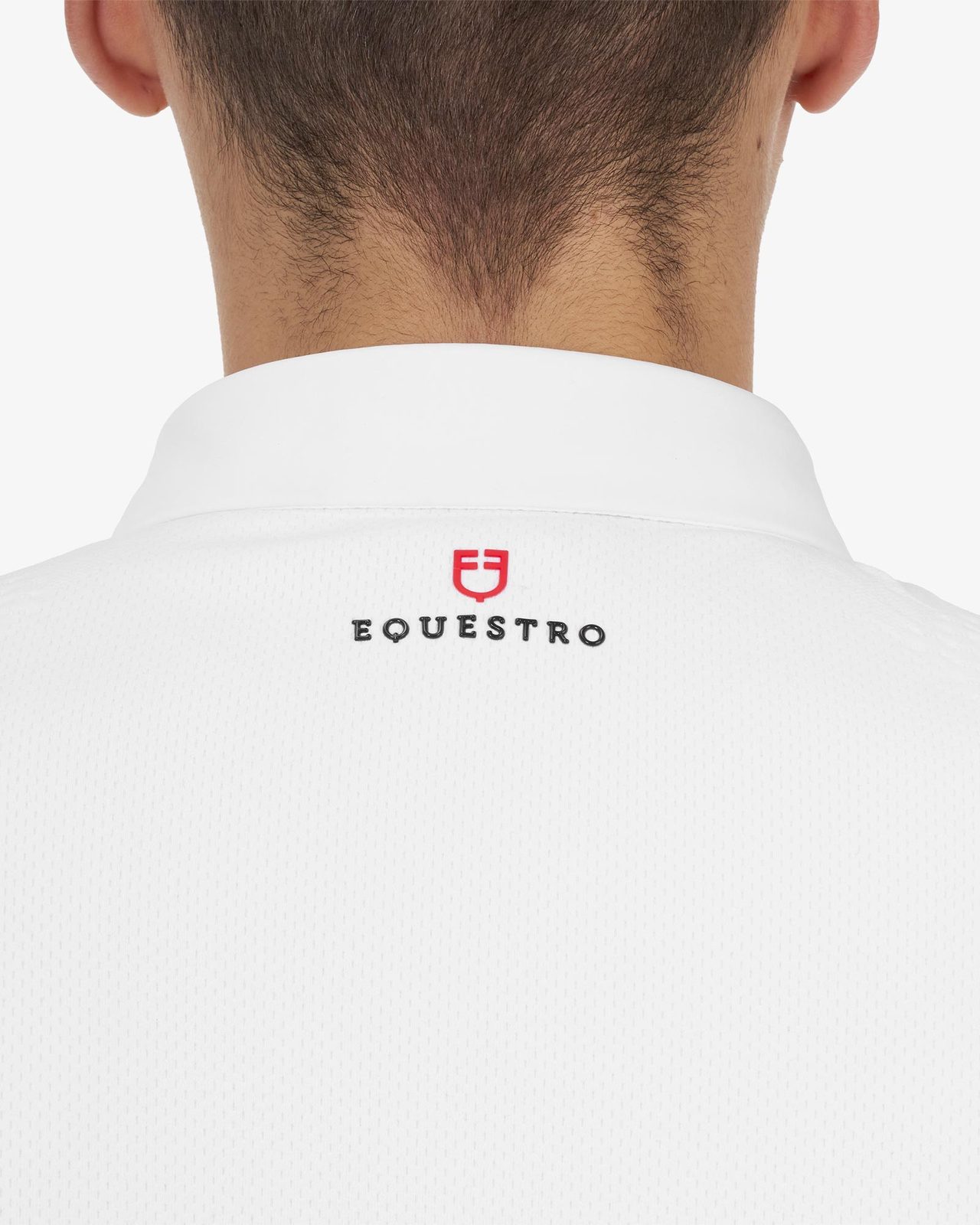 Polo concorso uomo Equestro Ridertechnology manica lunga bottoni