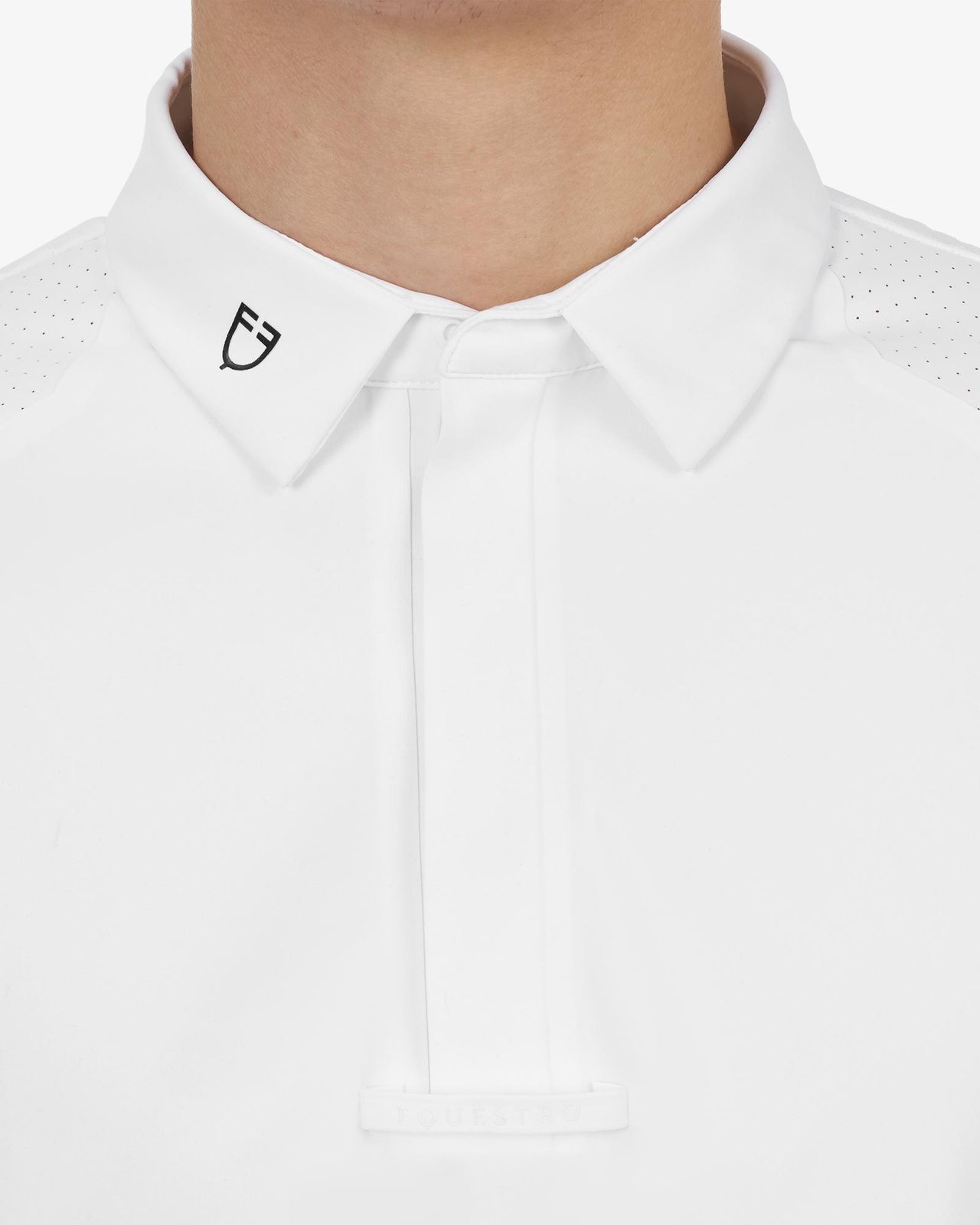 Polo concorso uomo Equestro Ridertechnology manica lunga bottoni