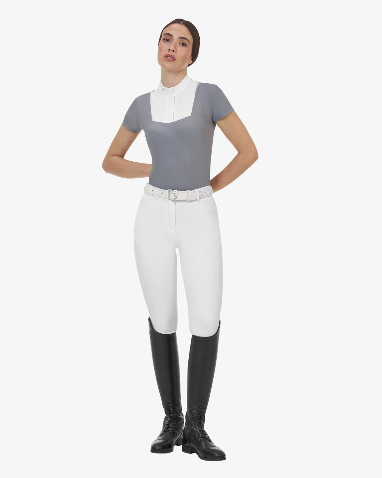 Polo concorso donna Equestro Ridertechnology manica corta
