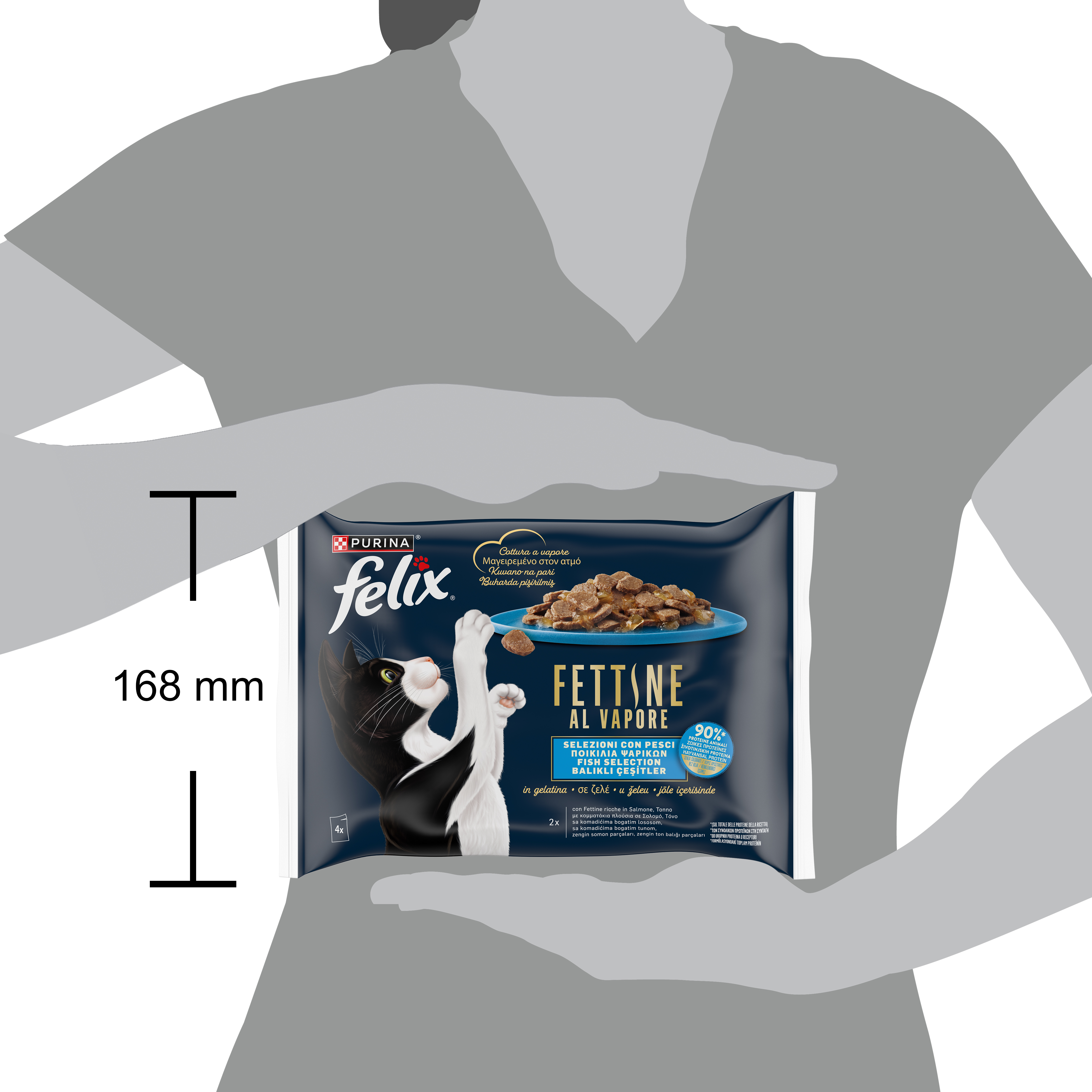 FELIX® Fettine al Vapore Salmone Tonno 4x80g