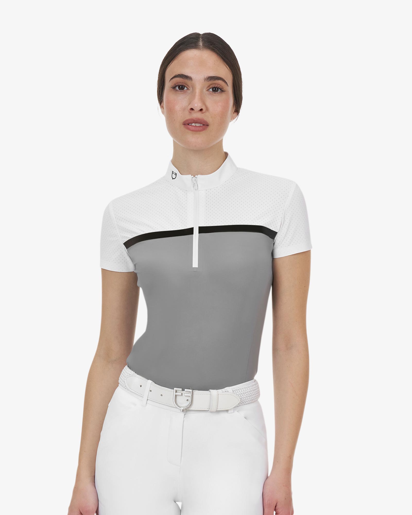 Polo concorso donna Equestro Ridertechnology tessuto traforato