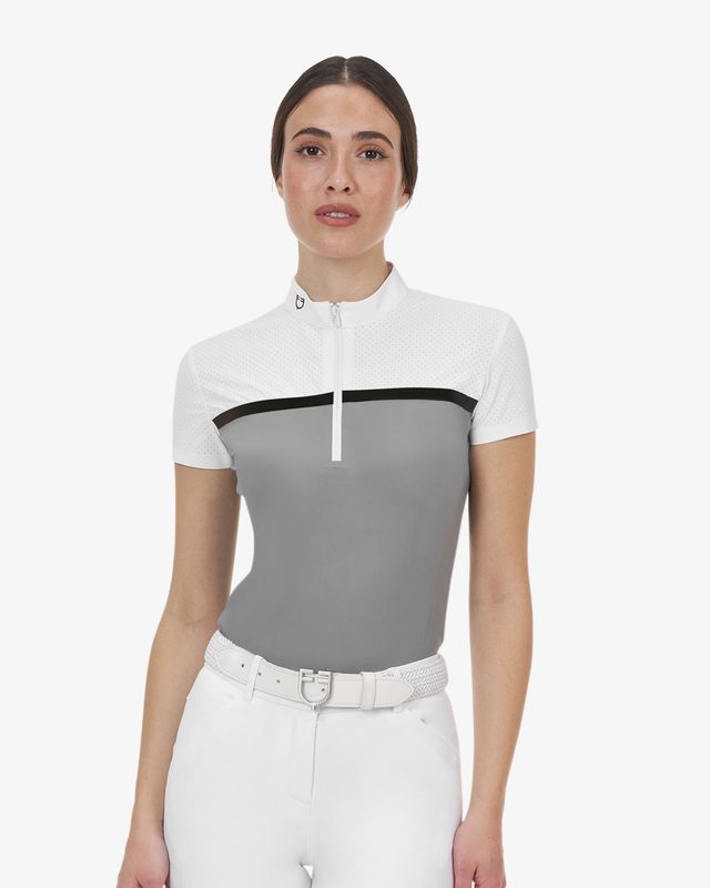 Polo concorso donna Equestro Ridertechnology tessuto traforato