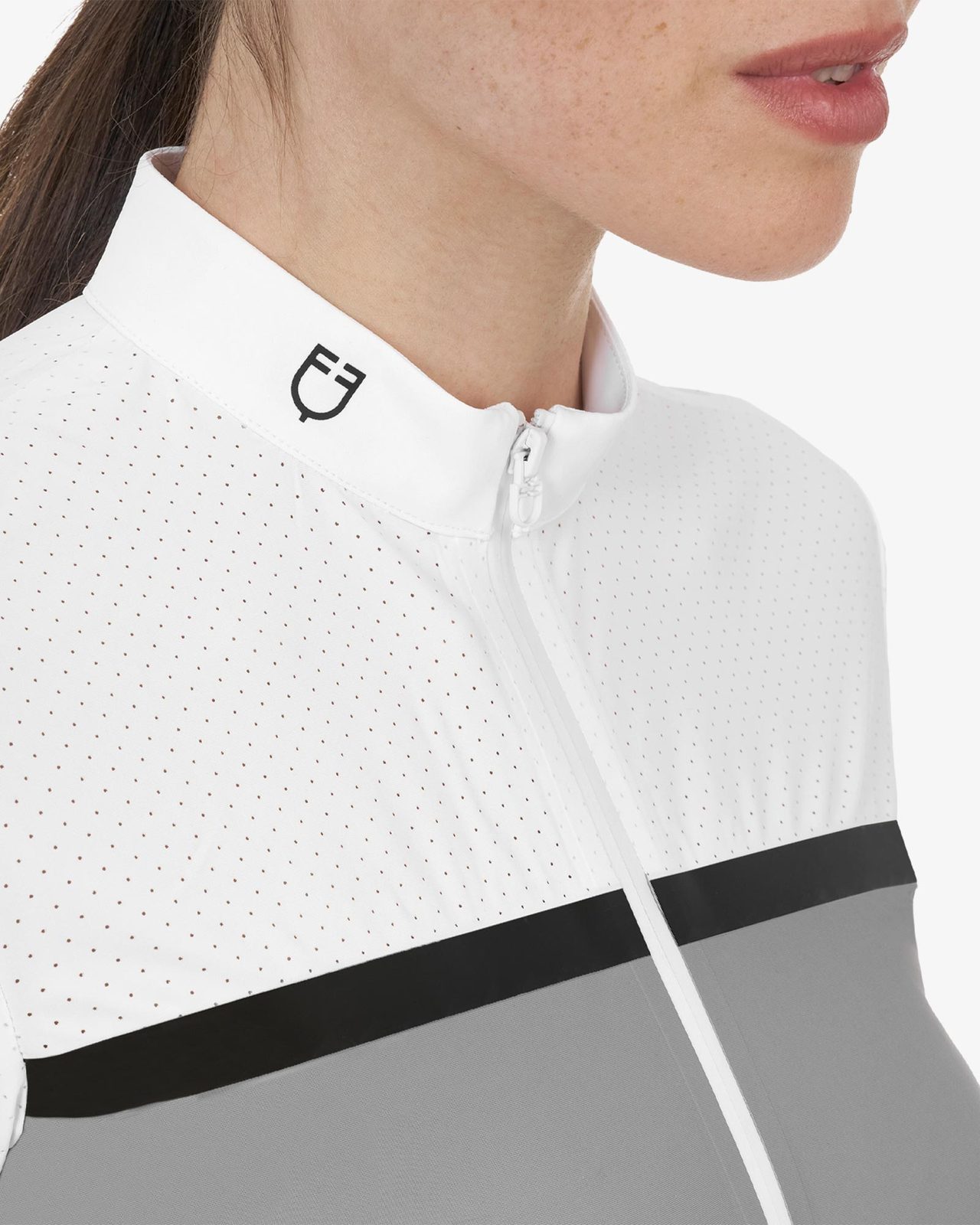 Polo concorso donna Equestro Ridertechnology tessuto traforato