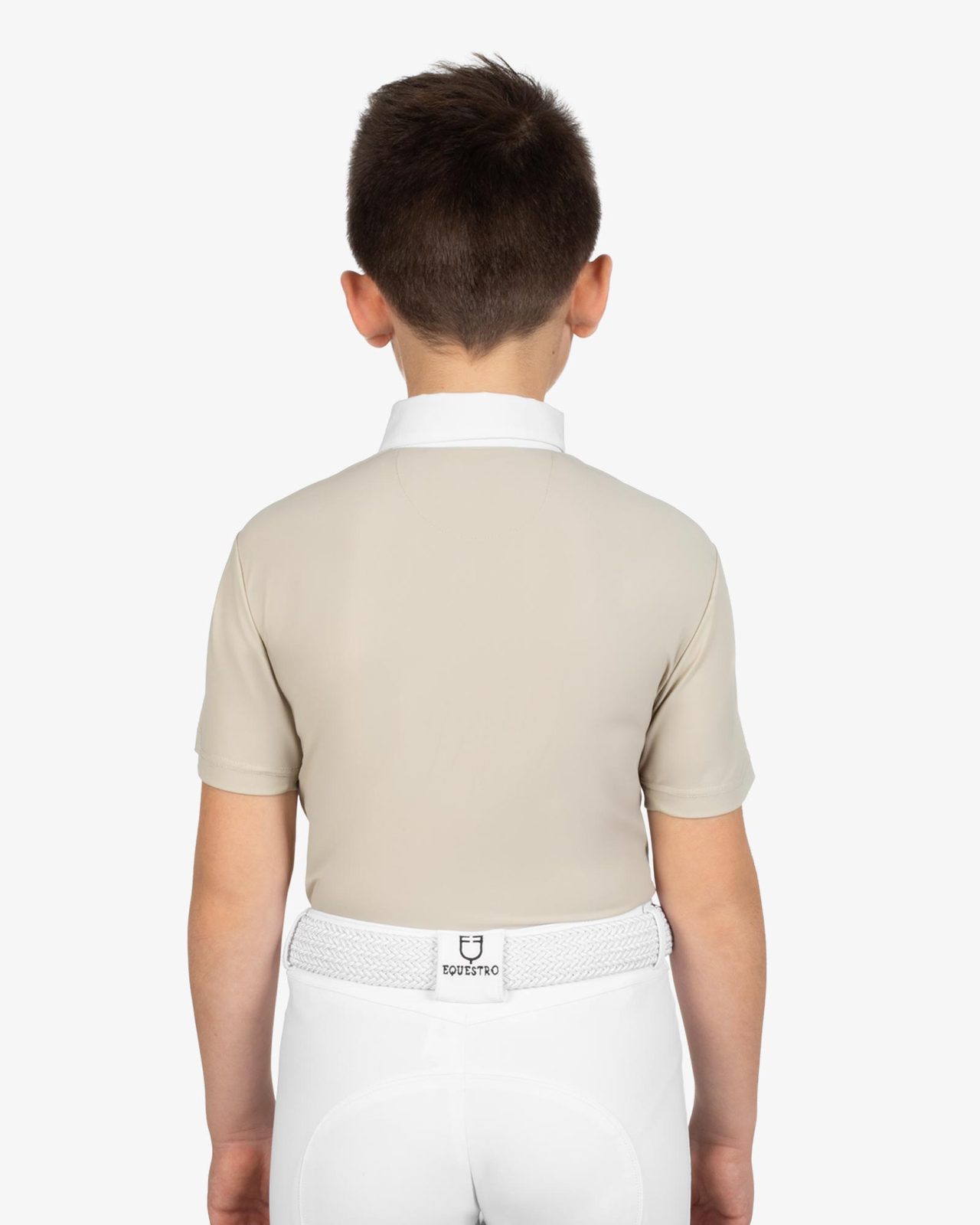 Polo bambino da concorso slim fit quattro bottoni