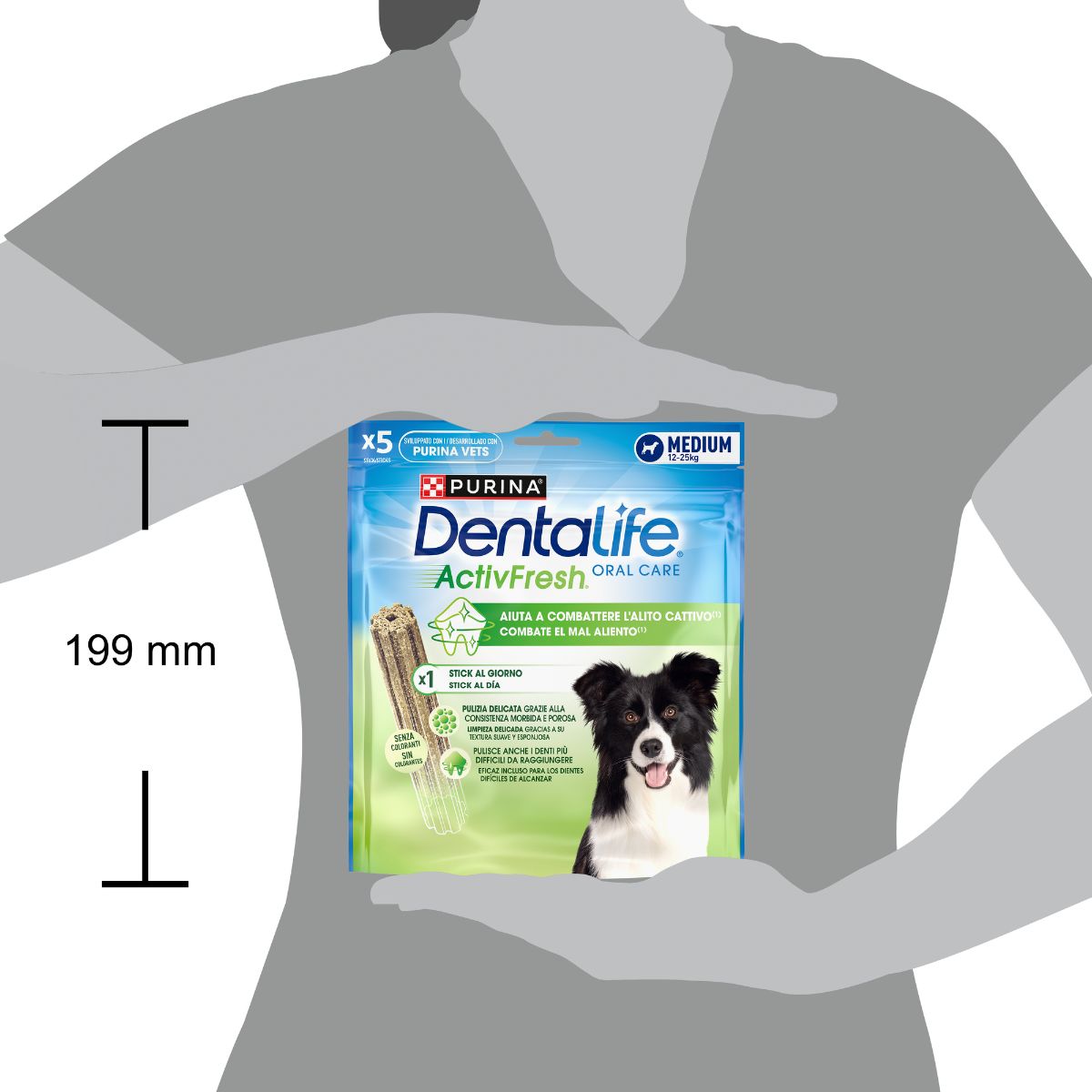 PURINA DENTALIFE ACTIV FRESH Snack Igiene orale Cane M 6X115GR
