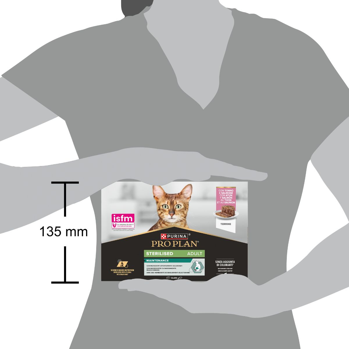 Pro Plan Gatto Sterilised Terrine con Salmone e Tonno Multipack 12x85g

