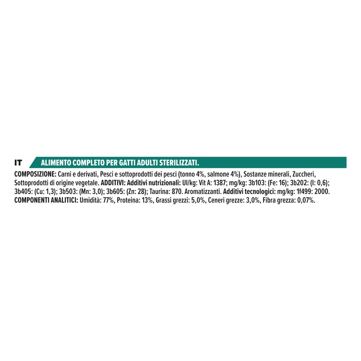 Pro Plan Gatto Sterilised Terrine con Salmone e Tonno Multipack 12x85g

