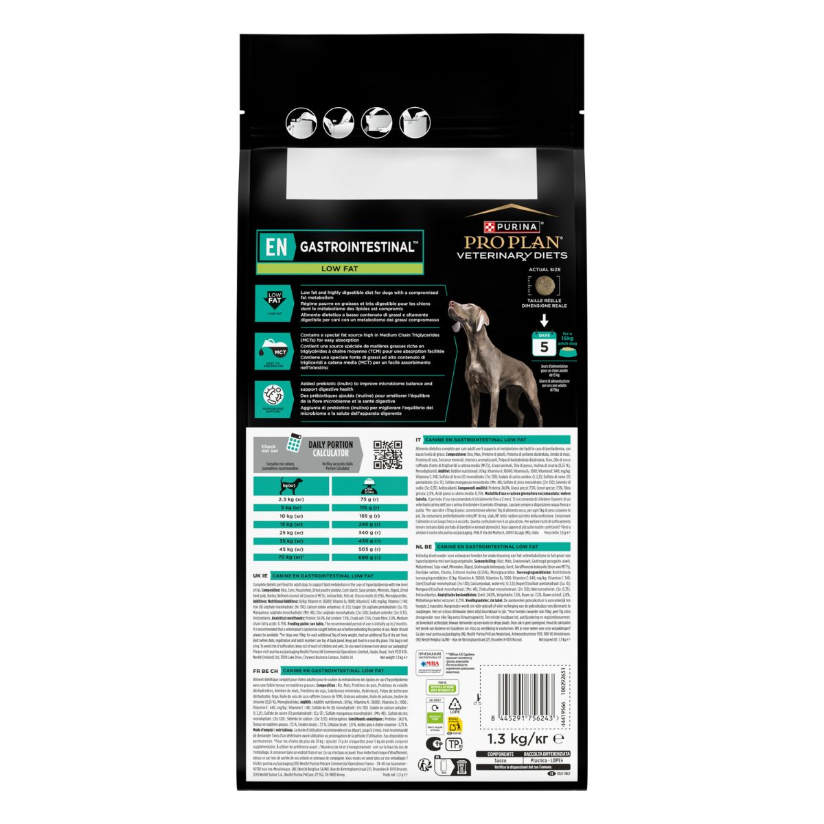 Purina Pro Plan Veterinary Diets secco cane EN Gastrointestinal - low fat (1,3kg)  