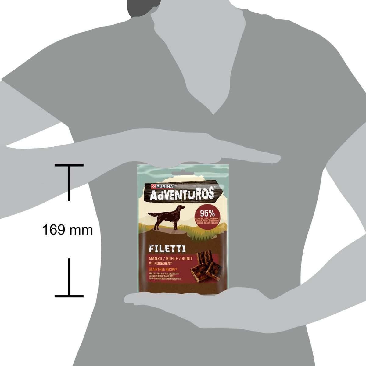 ADVENTUROS Filetti Beef 70g IT - Adventuros High Meat 70g Filetti nº1 ingrediente Manzo