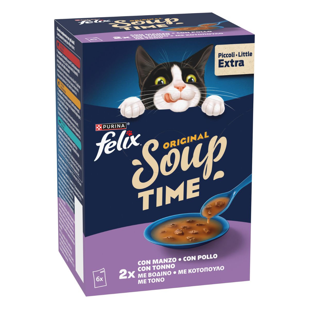 FELIX Soup Time Selezioni Miste 6x48g Manzo Pollo Tonno
