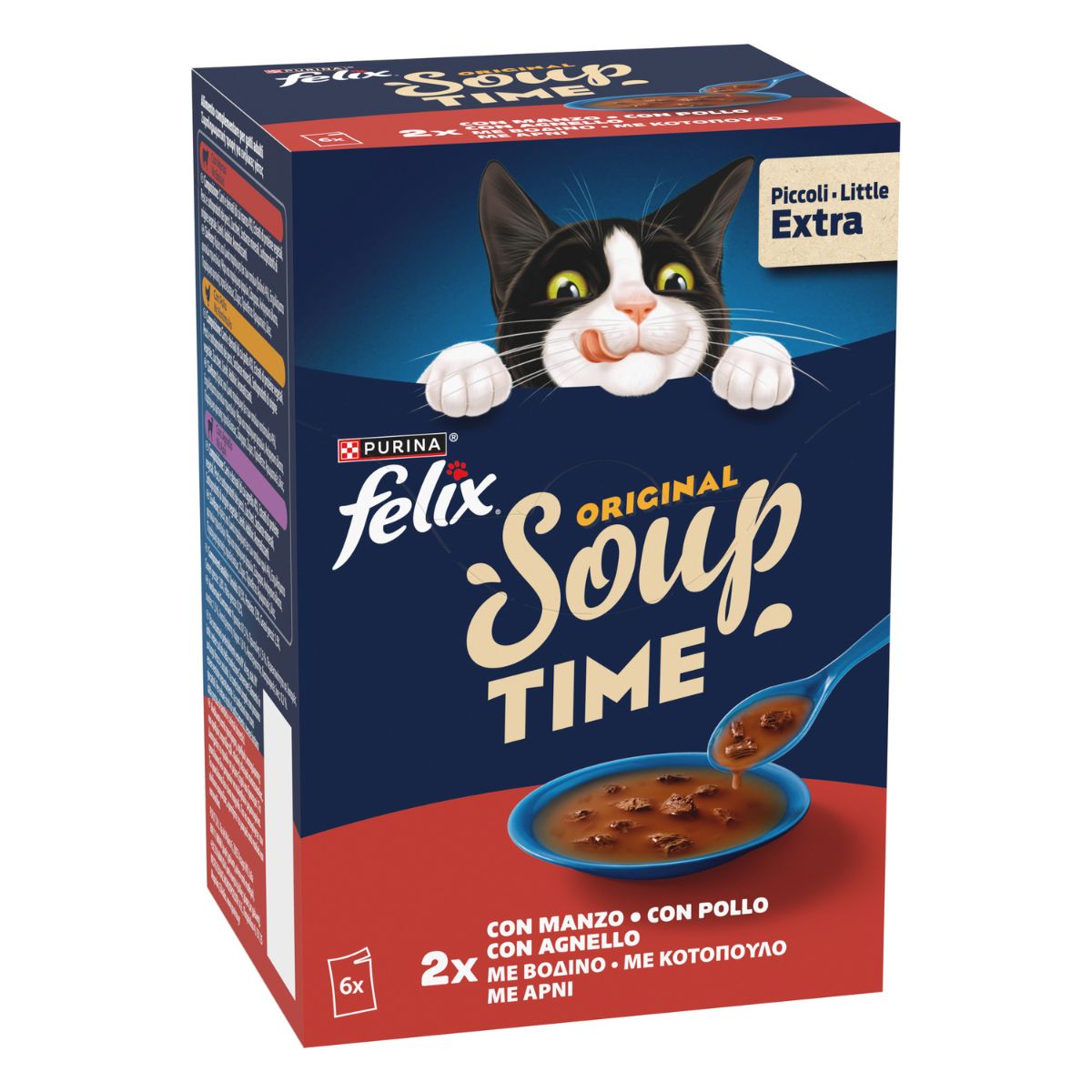 FELIX Soup Time Selezioni Deliziose 6x48g Manzo Pollo Agnello
