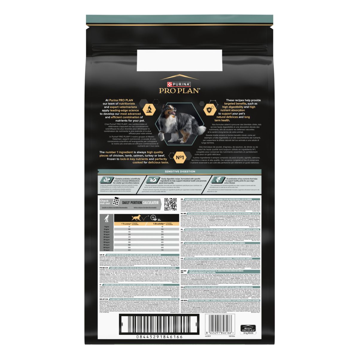 Pro Plan Medium Adult Sensitive Digestion Agnello 10Kg
