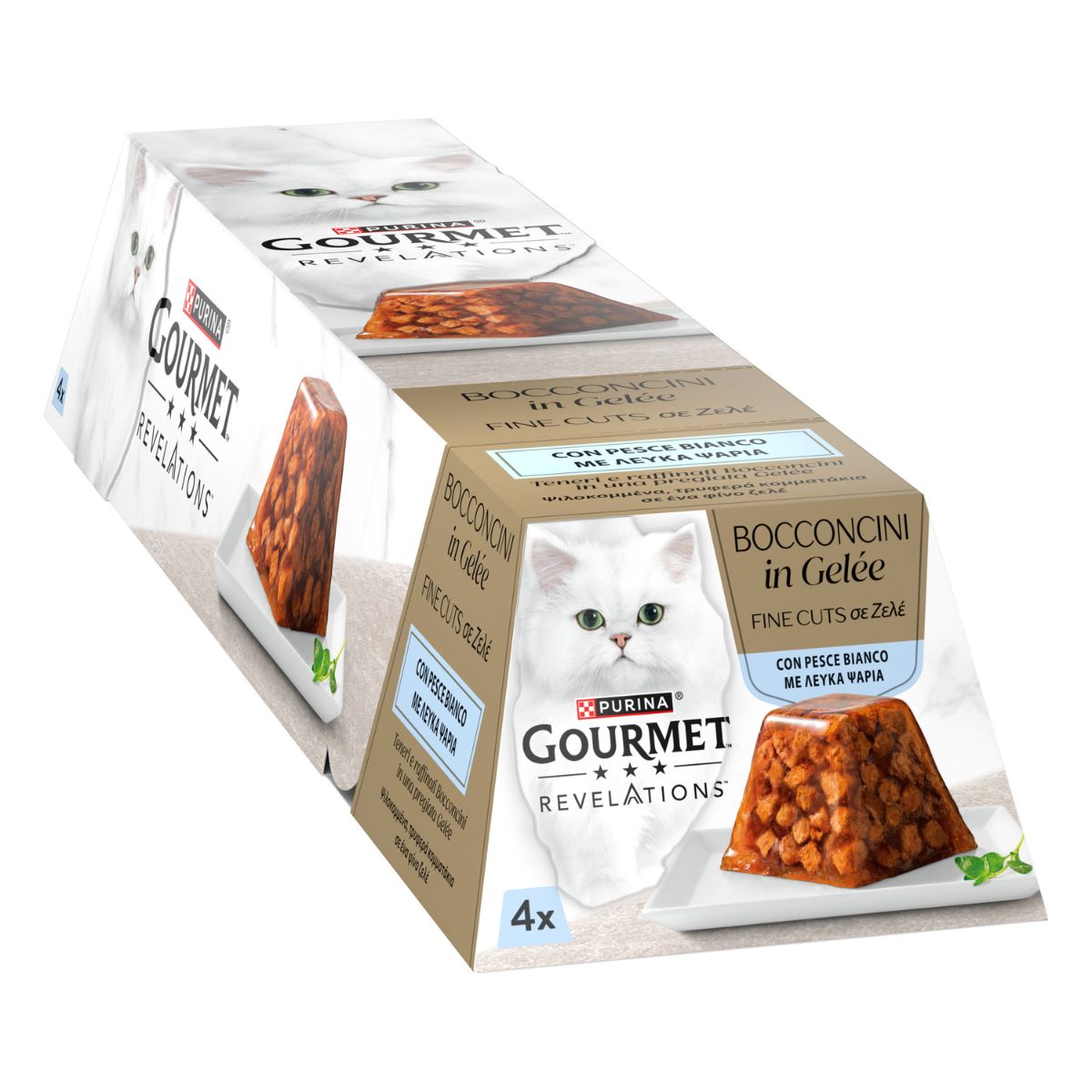 GOURMET REVELATIONS 4x57g Bocconcini in Gelée con Pesce Bianco