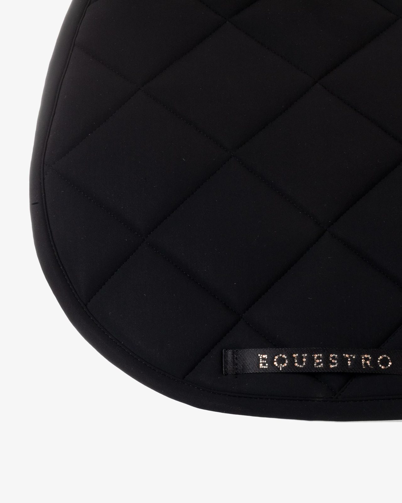 Jumping saddle pad with rhinestone logo