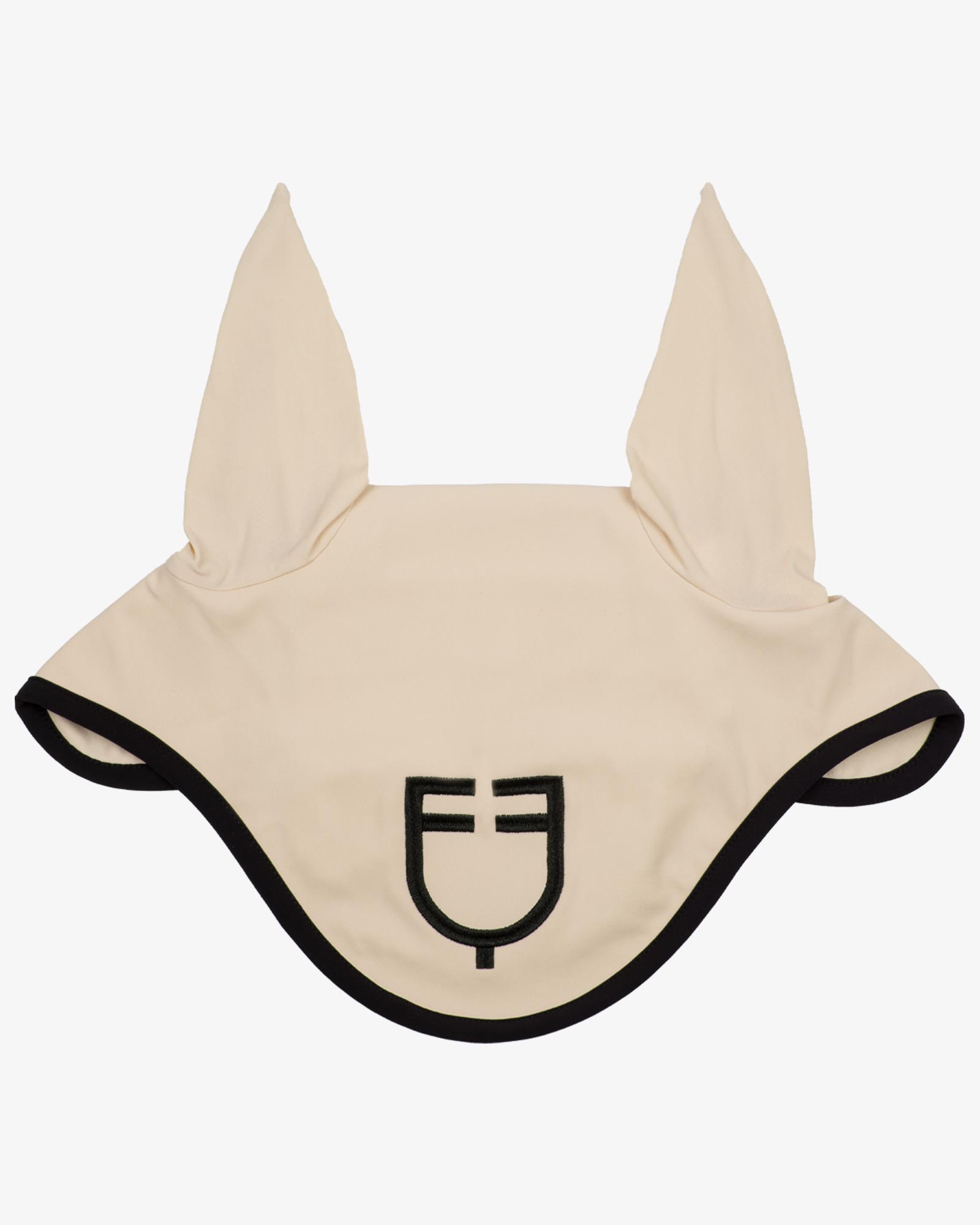Black line edition fly veil in stretch material