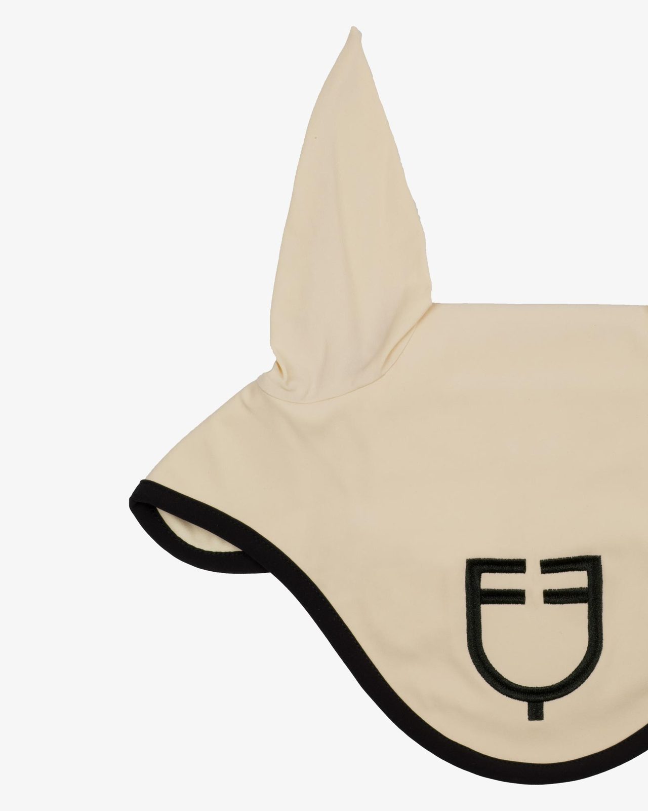 Black line edition fly veil in stretch material