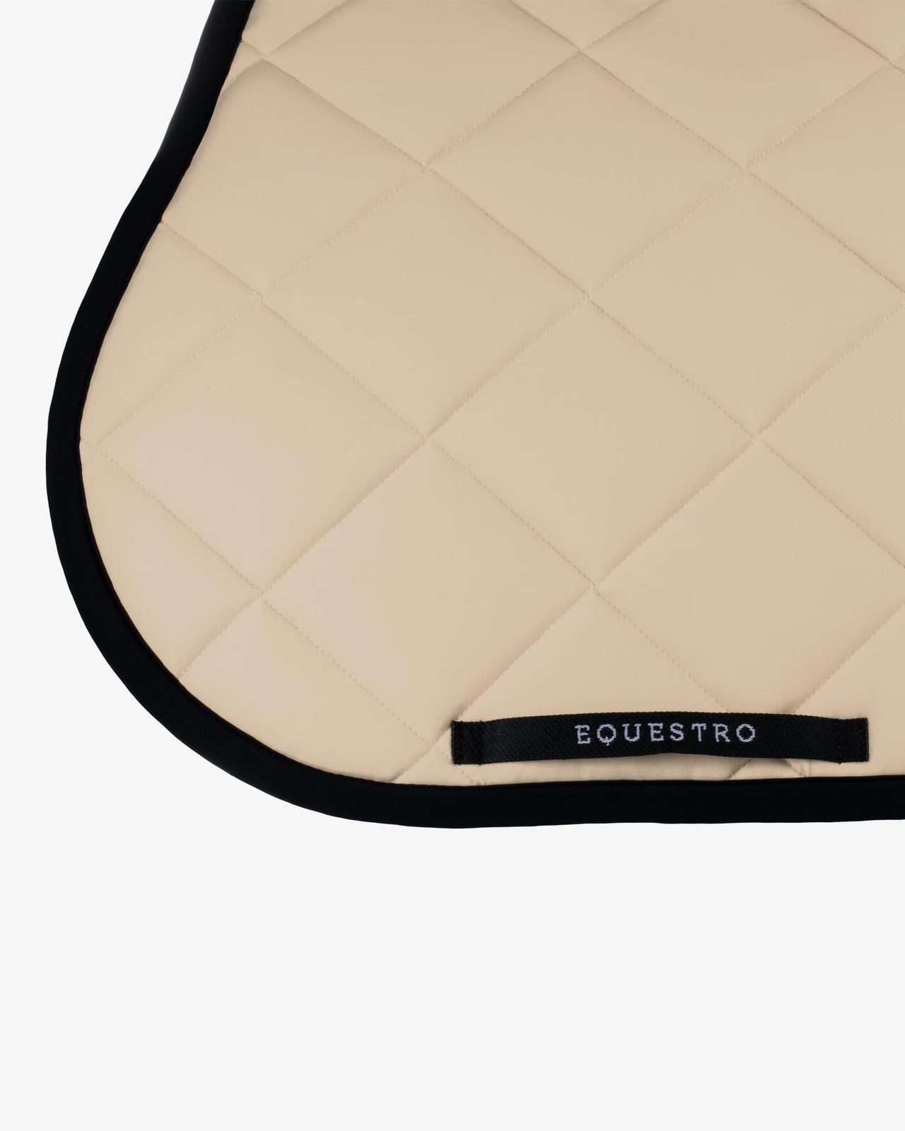 Jumping saddle pad with embroidered logo black line edition