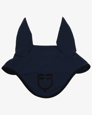 Black line edition fly veil in stretch material