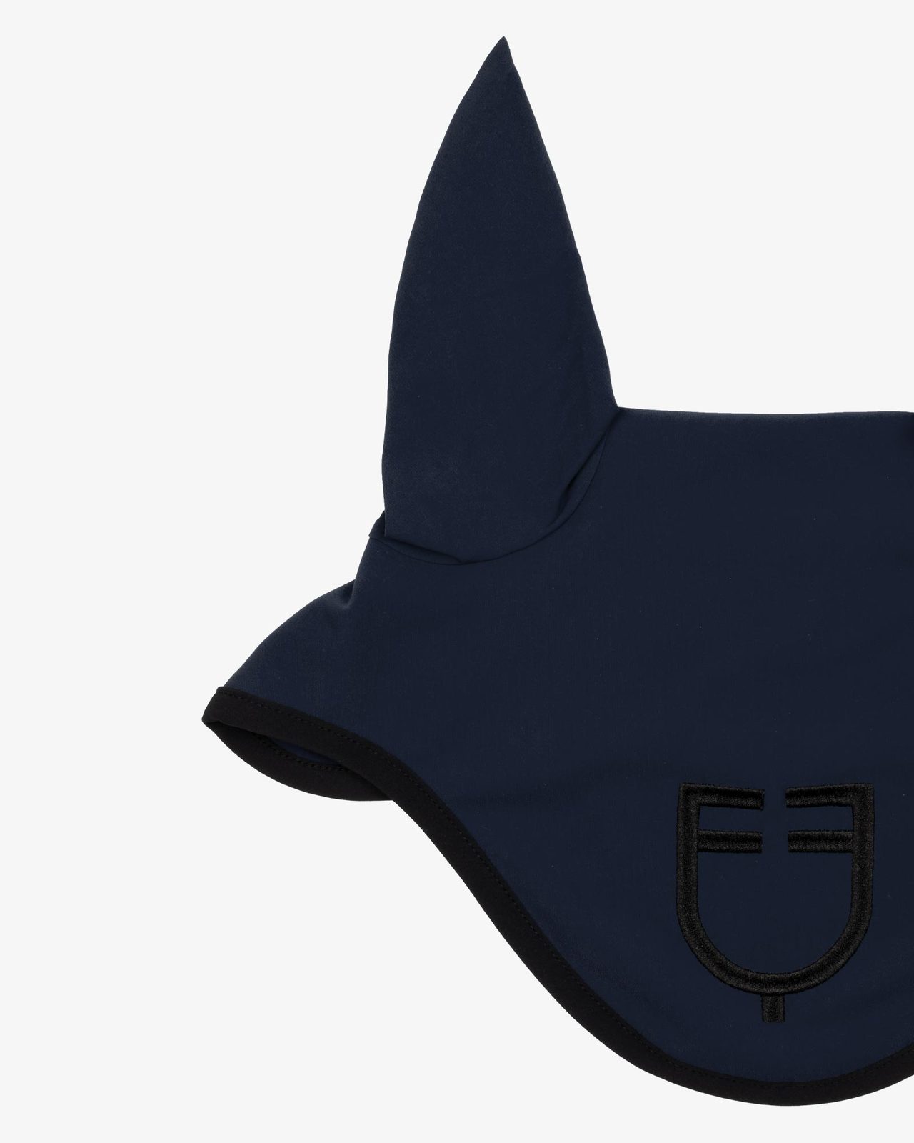 Black line edition fly veil in stretch material