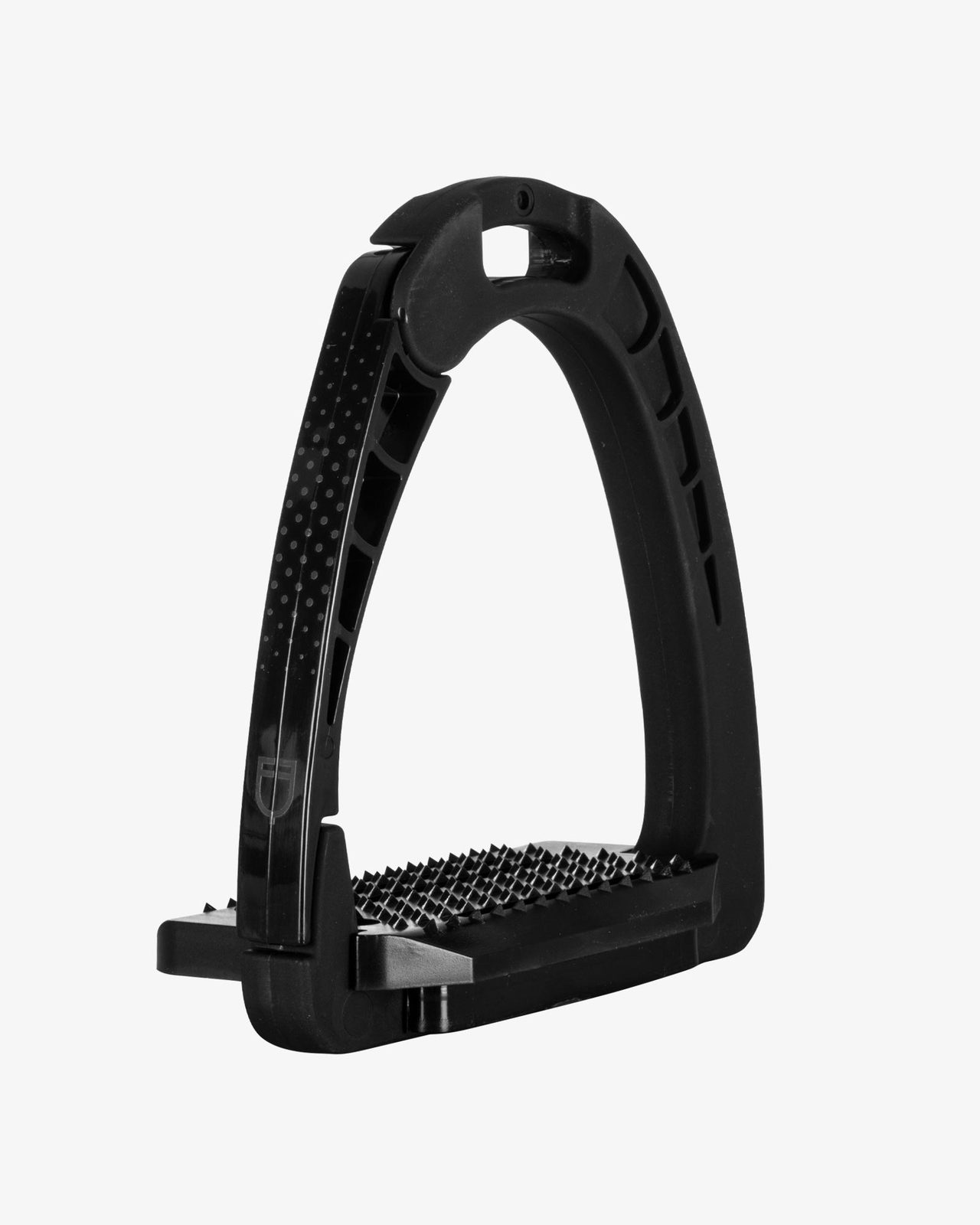 Junior stirrups side opening and wide tread