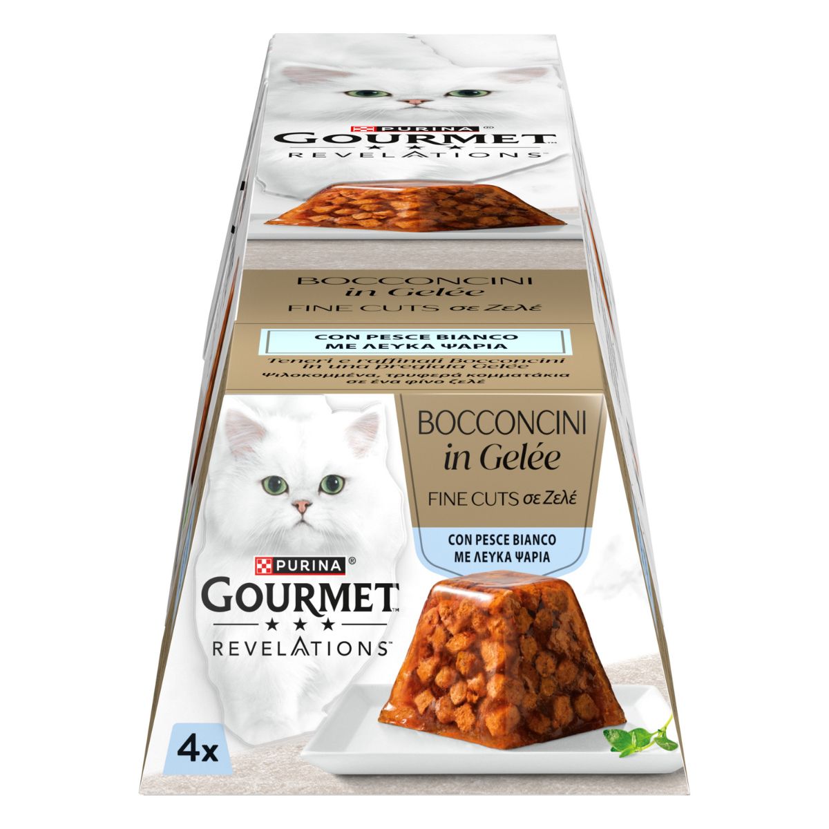GOURMET REVELATIONS 4x57g Bocconcini in Gelée con Pesce Bianco