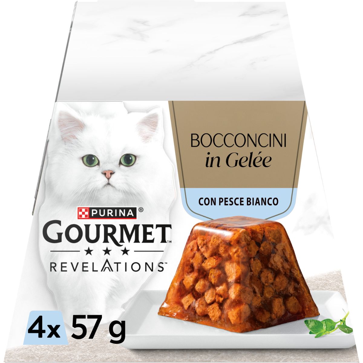 GOURMET REVELATIONS 4x57g Bocconcini in Gelée con Pesce Bianco