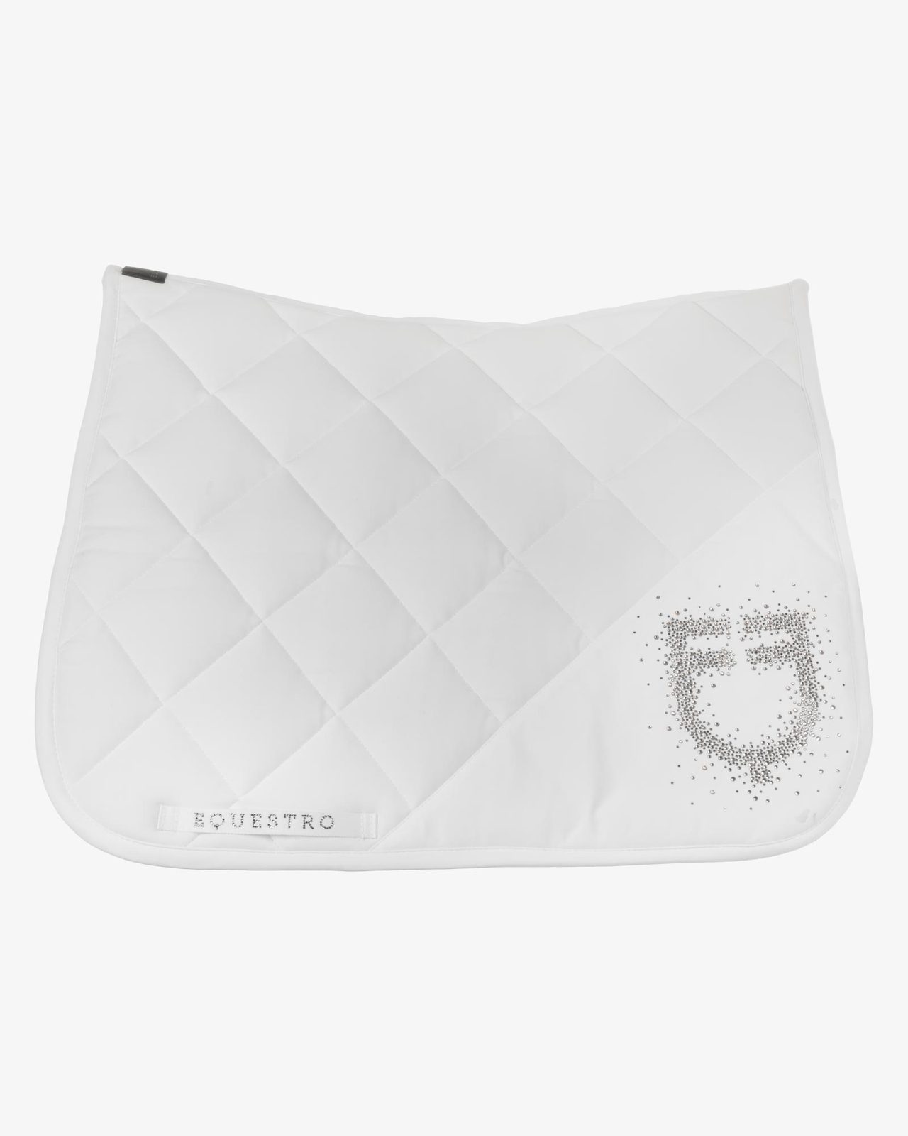 Dressage saddle pad with rhinestone logo
