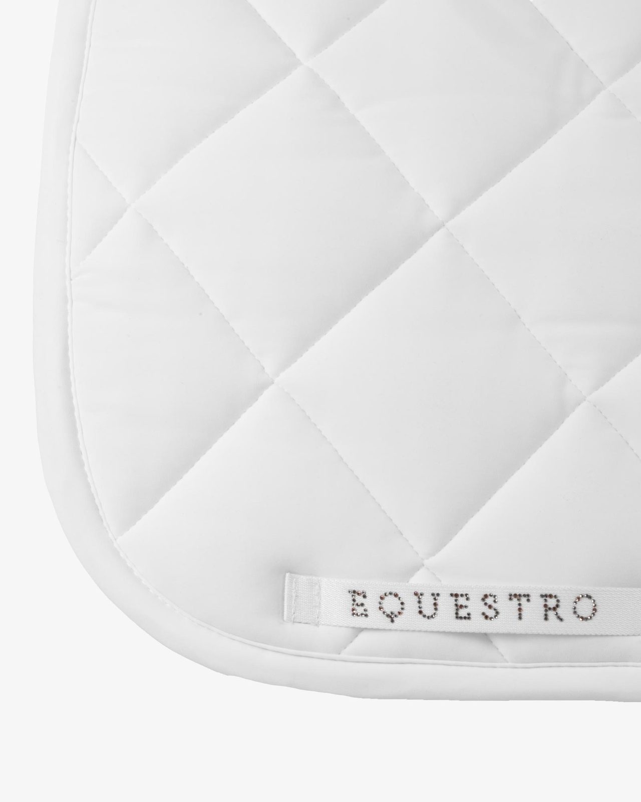 Dressage saddle pad with rhinestone logo