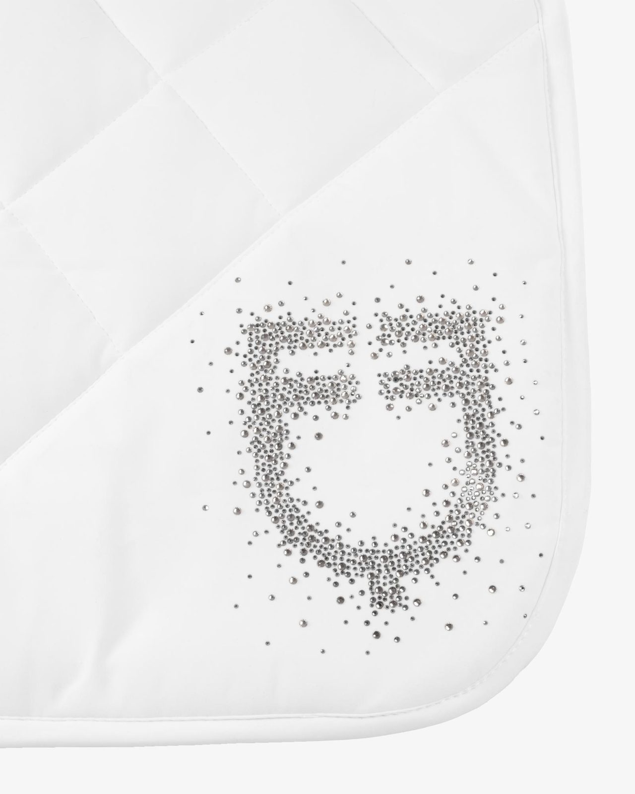 Dressage saddle pad with rhinestone logo